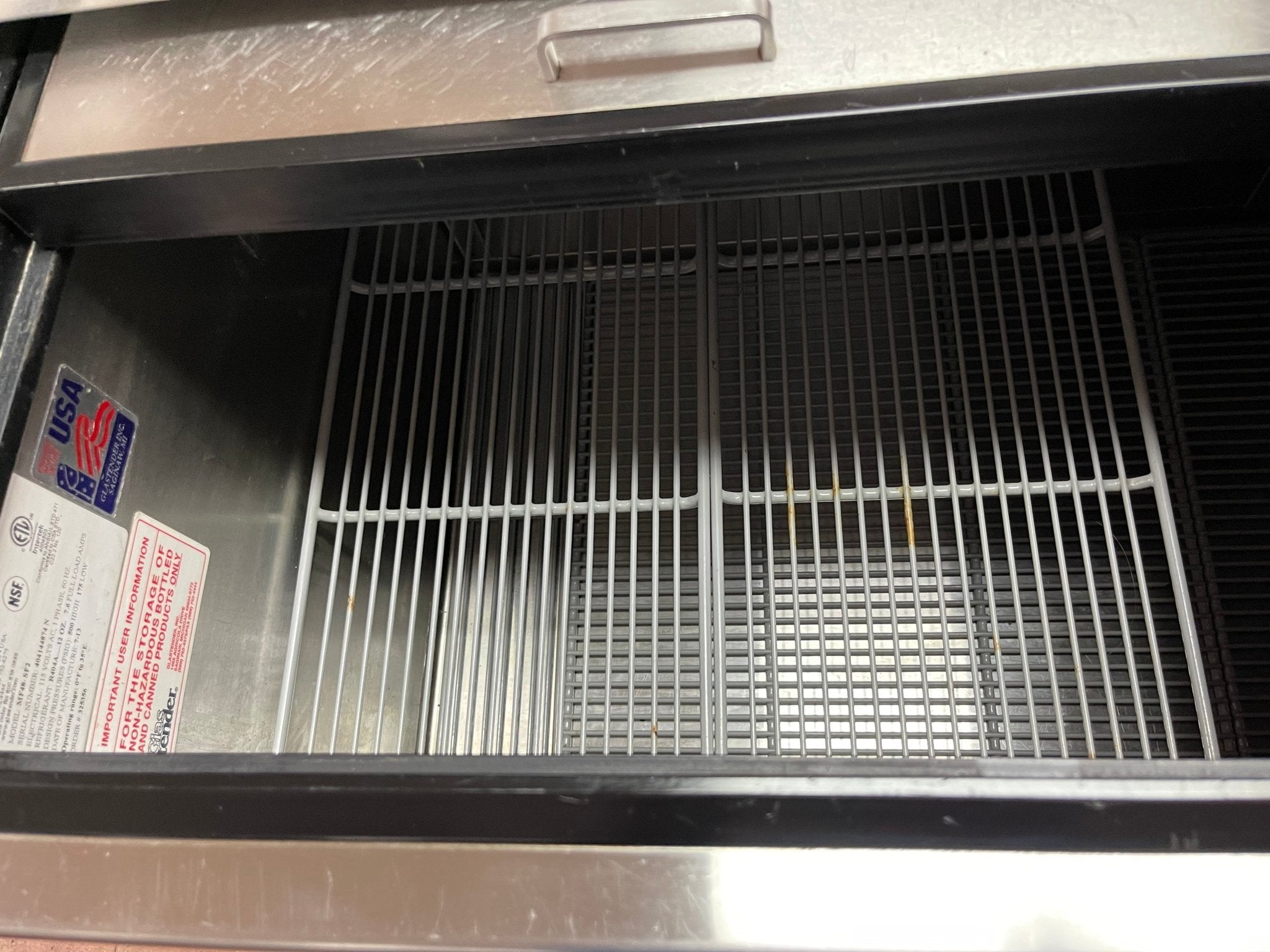 Used Glastender MF48 - SF2 48" Underbar Stainless Steel Glass Froster, 252 Mugs Capacity 120V - Falcon Restaurant Supply - 4