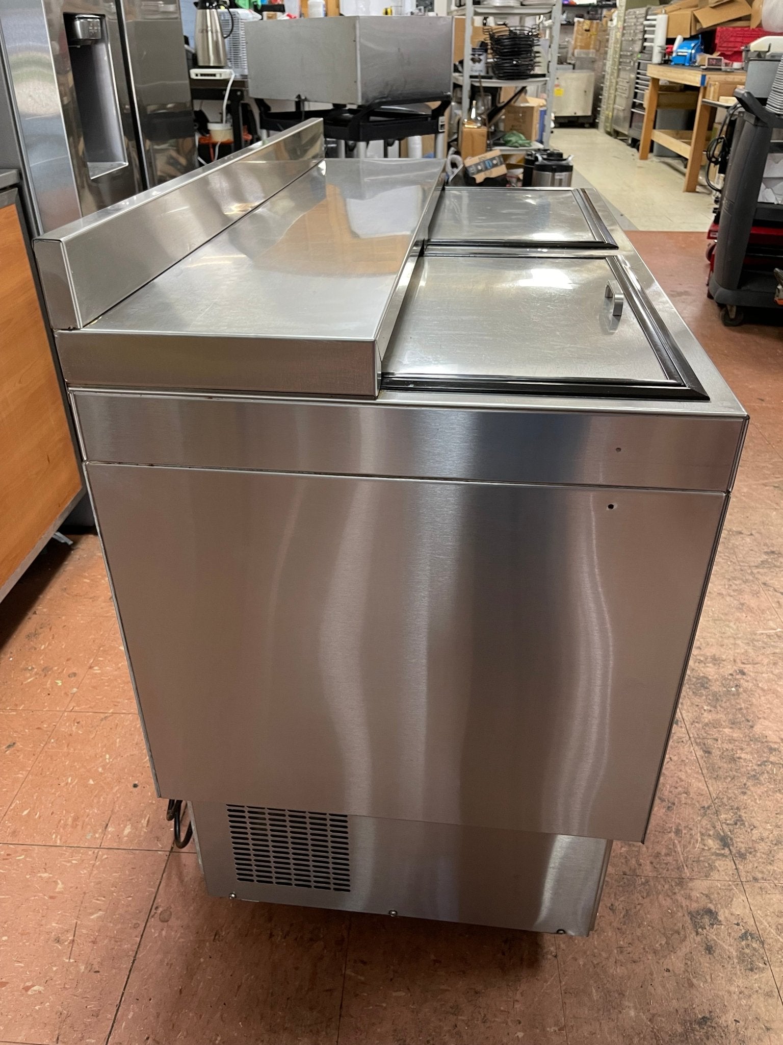 Used Glastender MF48 - SF2 48" Underbar Stainless Steel Glass Froster, 252 Mugs Capacity 120V - Falcon Restaurant Supply - 6