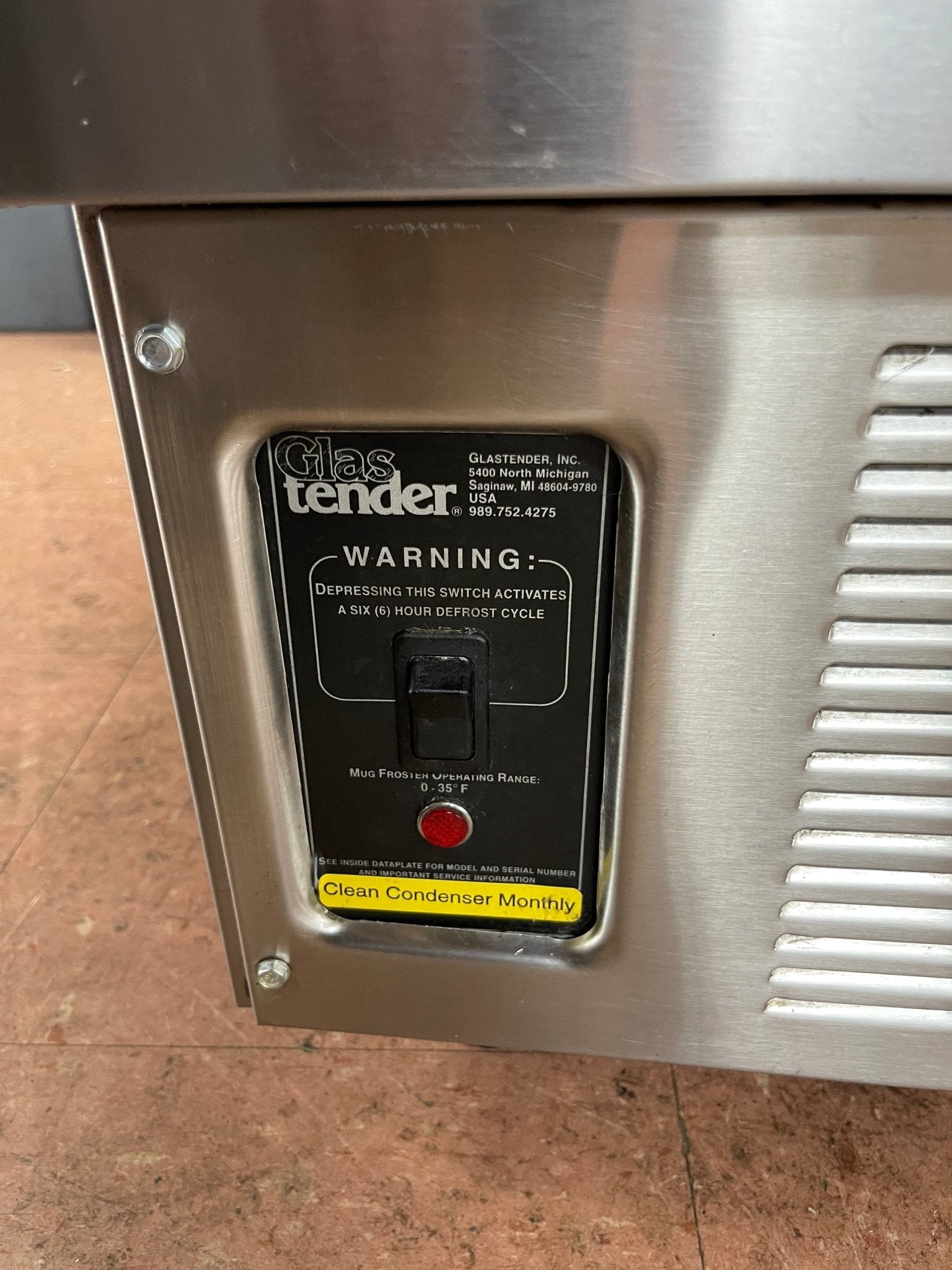 Used Glastender MF48 - SF2 48" Underbar Stainless Steel Glass Froster, 252 Mugs Capacity 120V - Falcon Restaurant Supply - 7