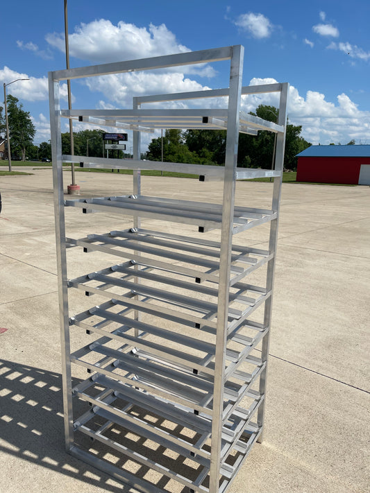 Used Channel CSR-9 Full Size Stationary Aluminum Can Rack for #10 and #5 Cans