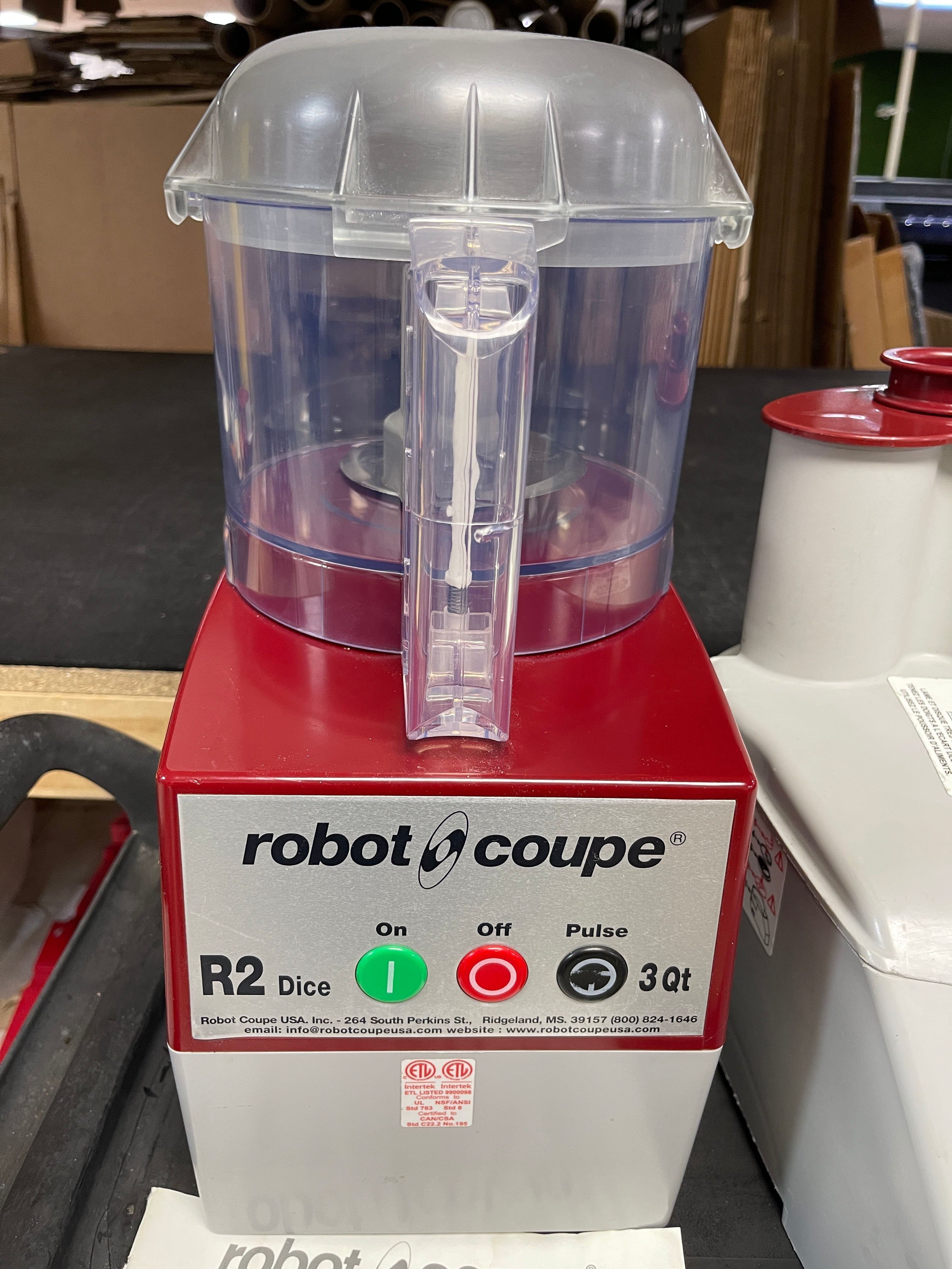 Used Robot Coupe R2 DICE 3qt Food Processor with Continuous Feed and 4 Disc - BB