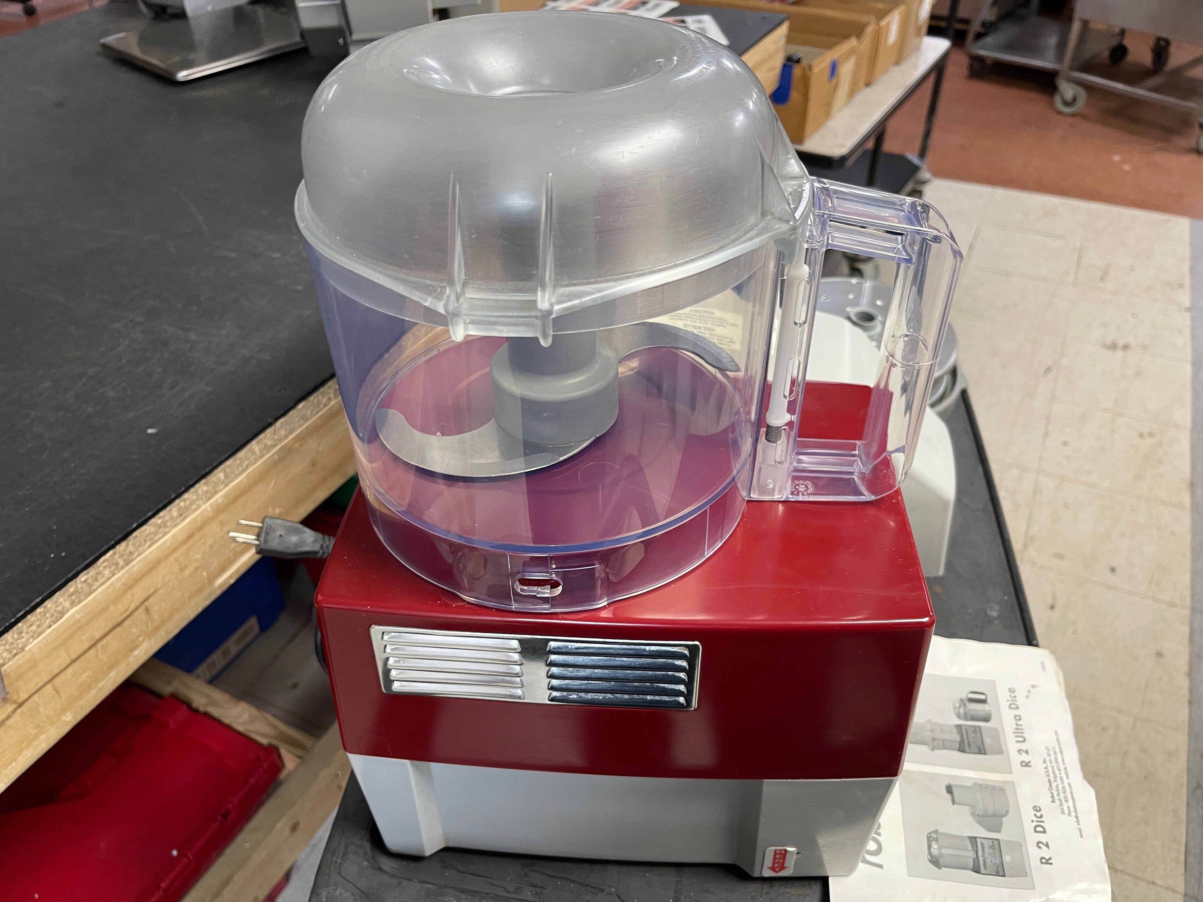 Used Robot Coupe R2 DICE 3qt Food Processor with Continuous Feed and 4 Disc - BB