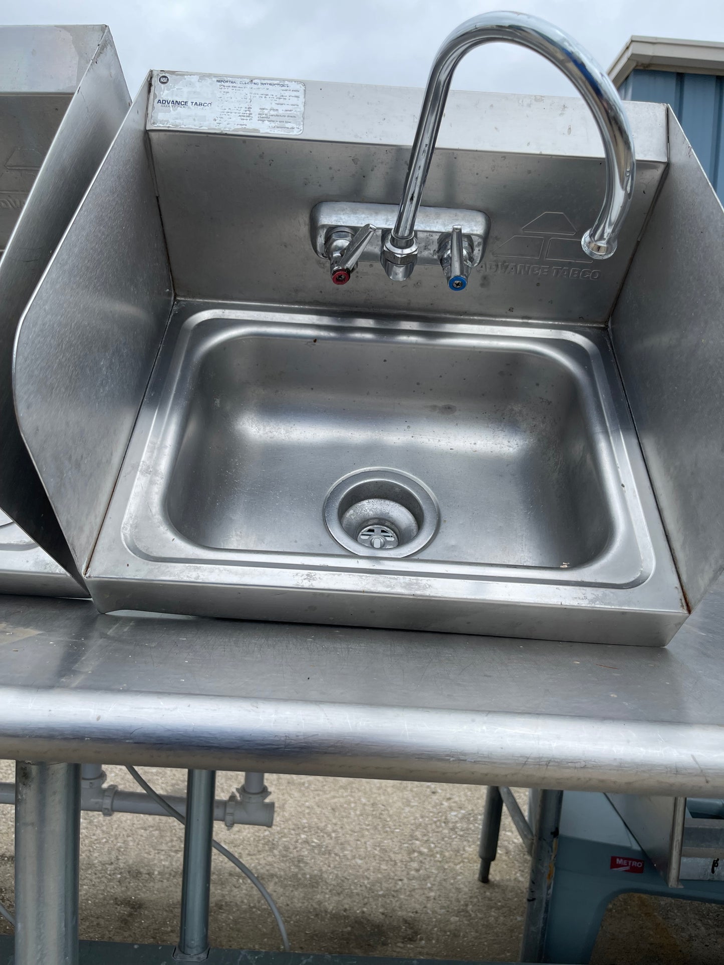 Advance Tabco Wall Mounted Stainless Hand Washing Sink - SS7