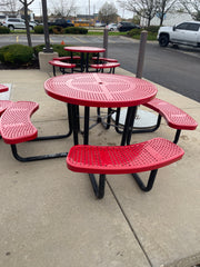 Used Commercial Outdoor Round Picnic Table - FG6 - SS354