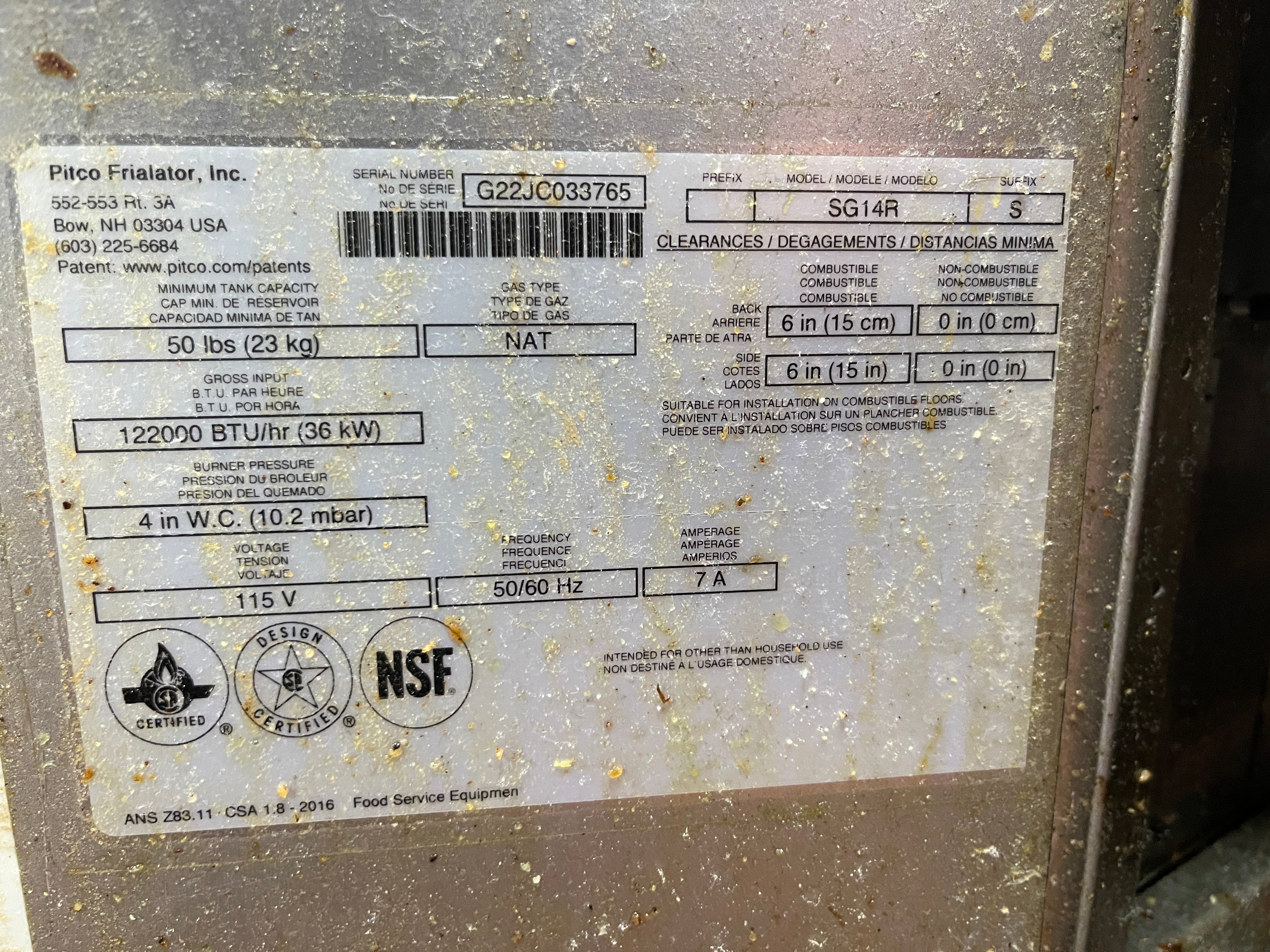 Used 2022 Pitco SG14S NG Fryer with (2) 50 lb. Frypots and Filter Drawer - TH2 - 2