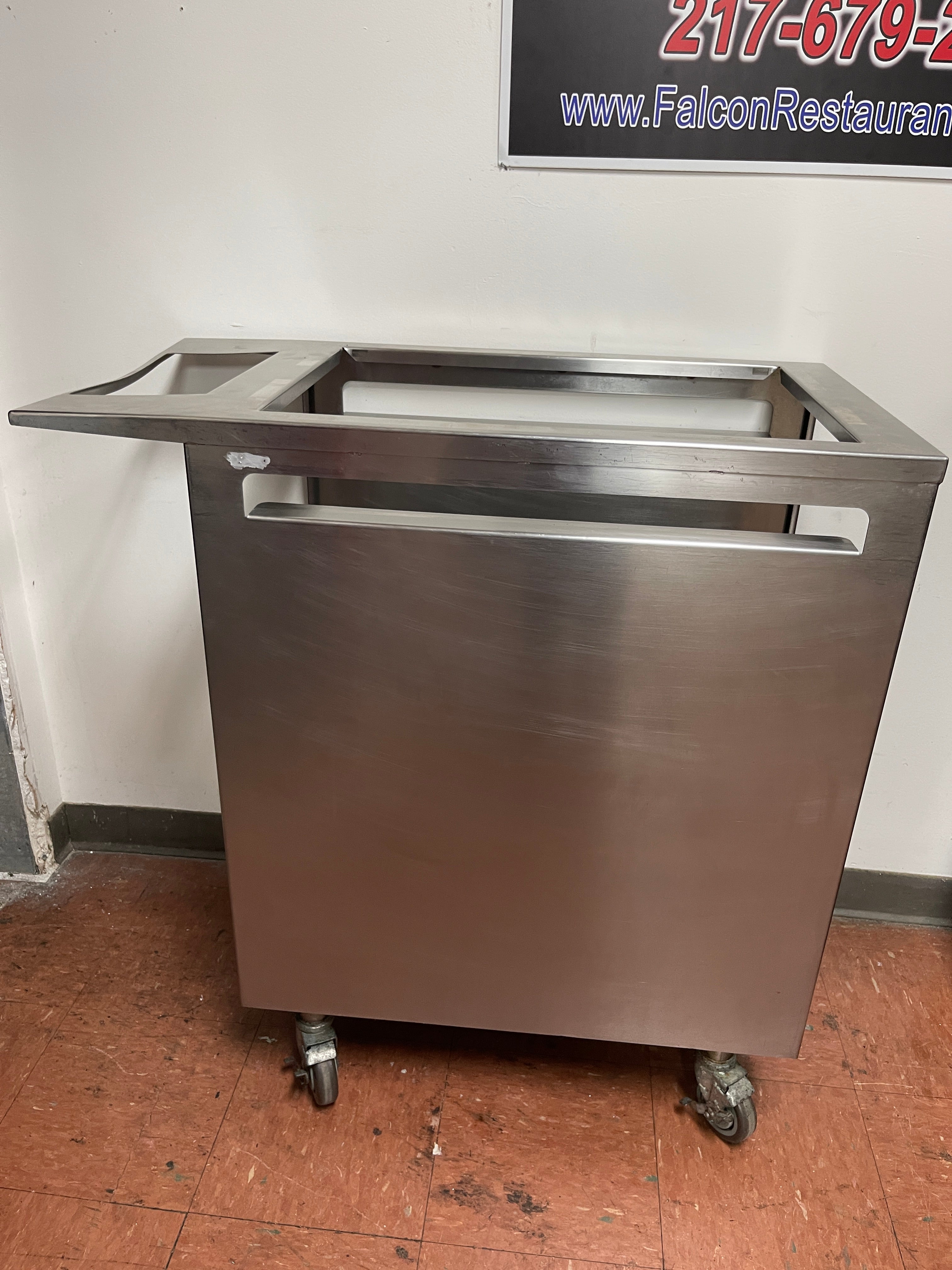Used Stainless Steel Mobile Breading Station on Casters - FG8 - SS397