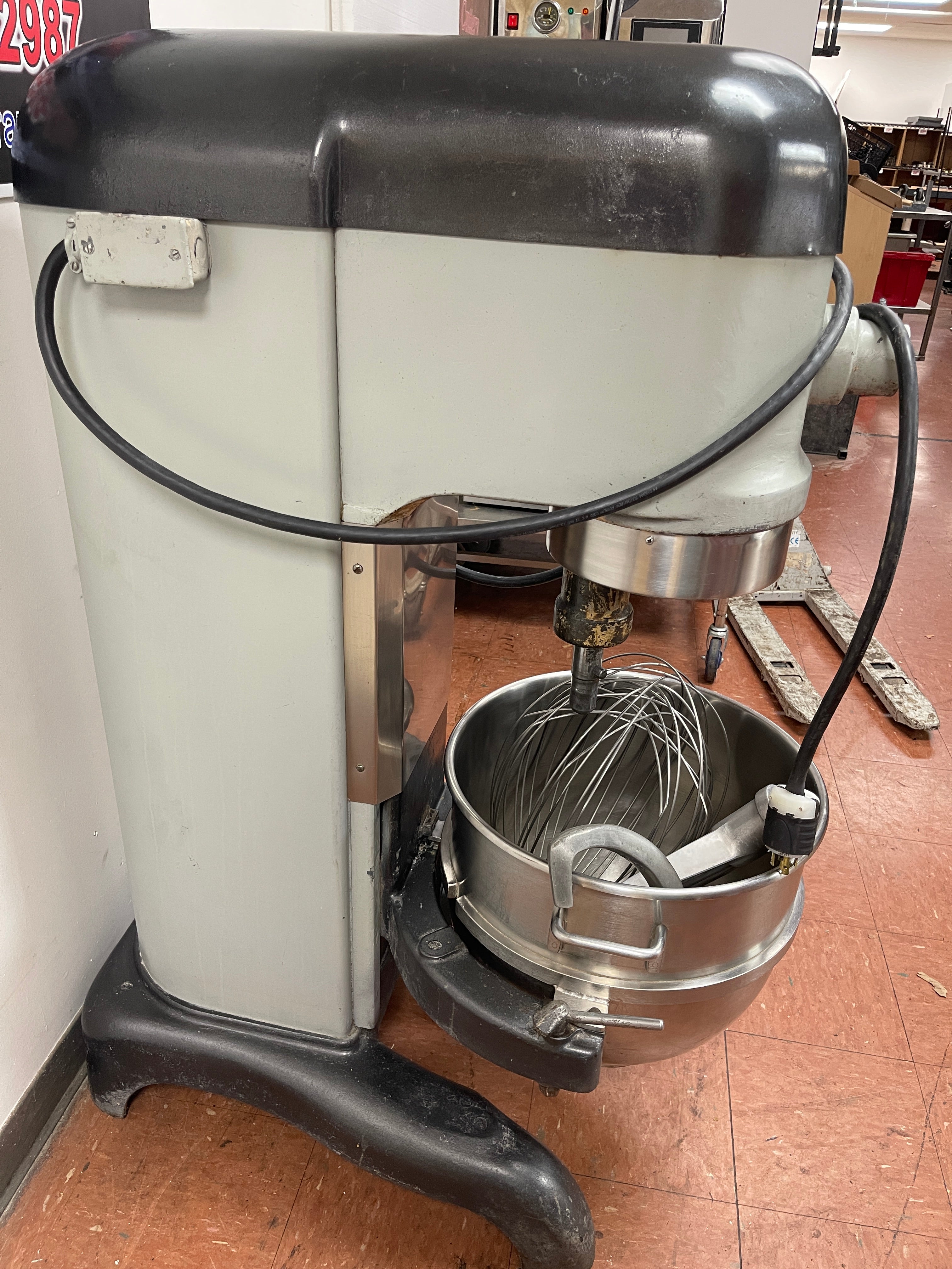 Used Hobart H600T 60qt 4 Speed Floor Mixer with Accessories 220V 3PH - BB