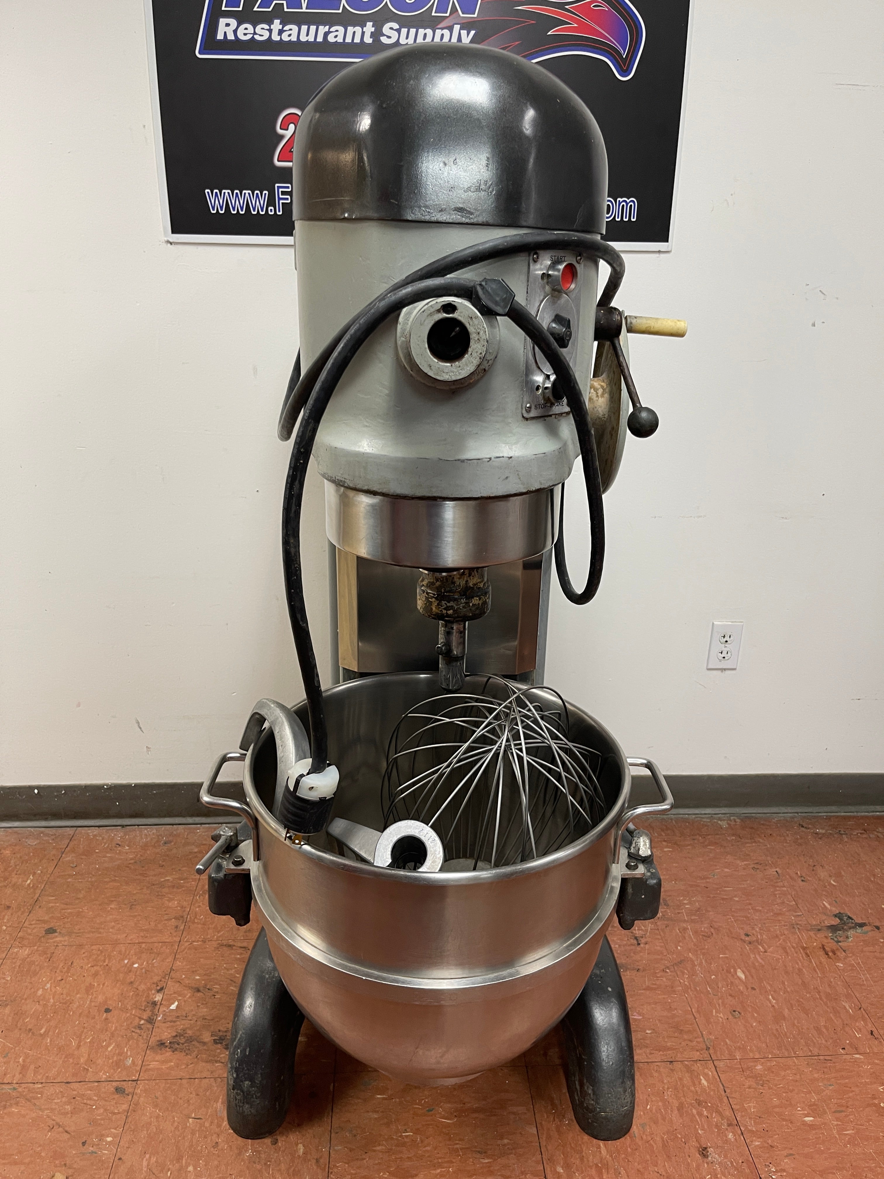 Used Hobart H600T 60qt 4 Speed Floor Mixer with Accessories 220V 3PH - BB