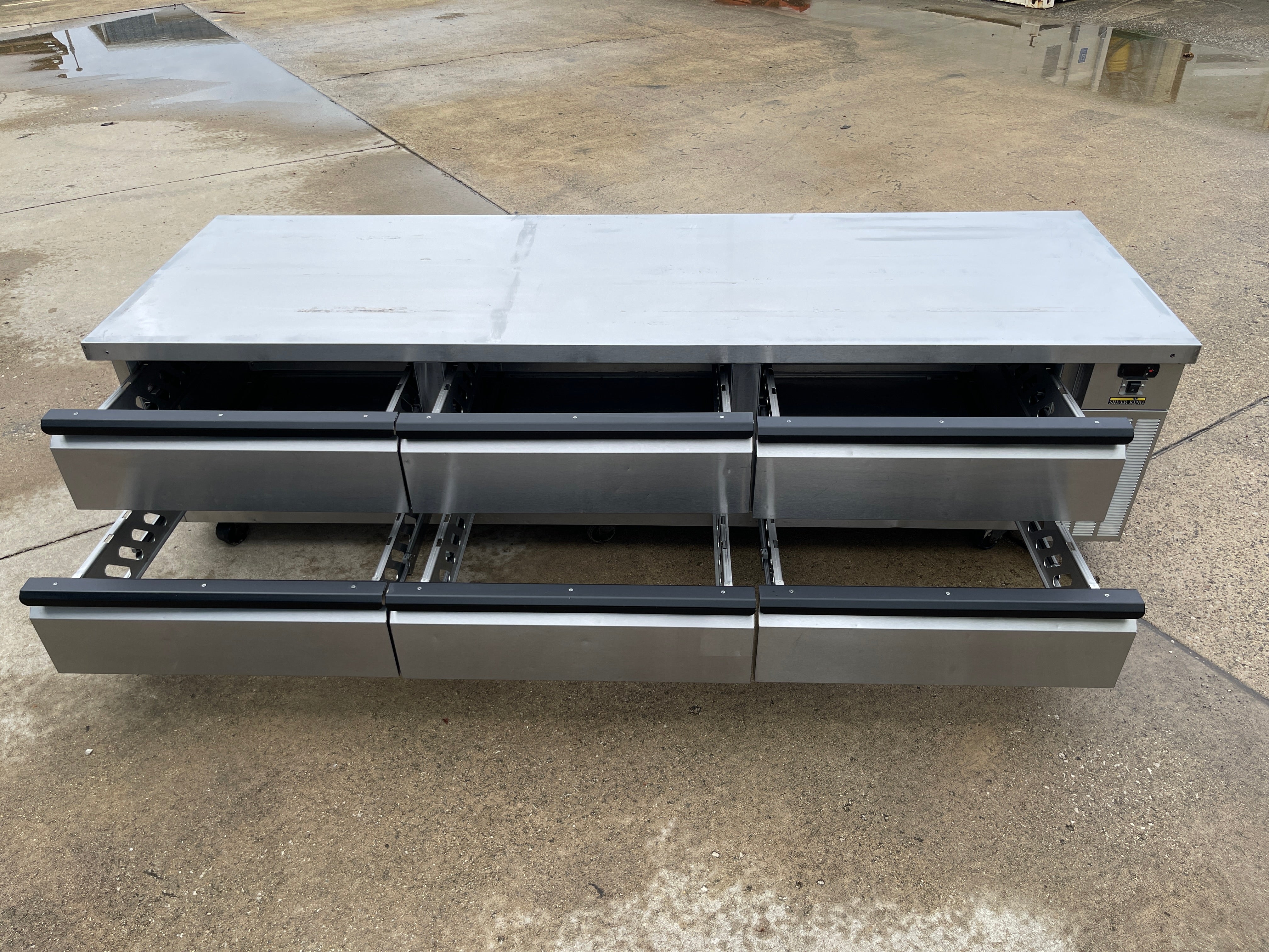 Used 97" Silver King SKRCB97HL/CFG Refrigerated 6 Drawer Chef Base - 115V - FG6
