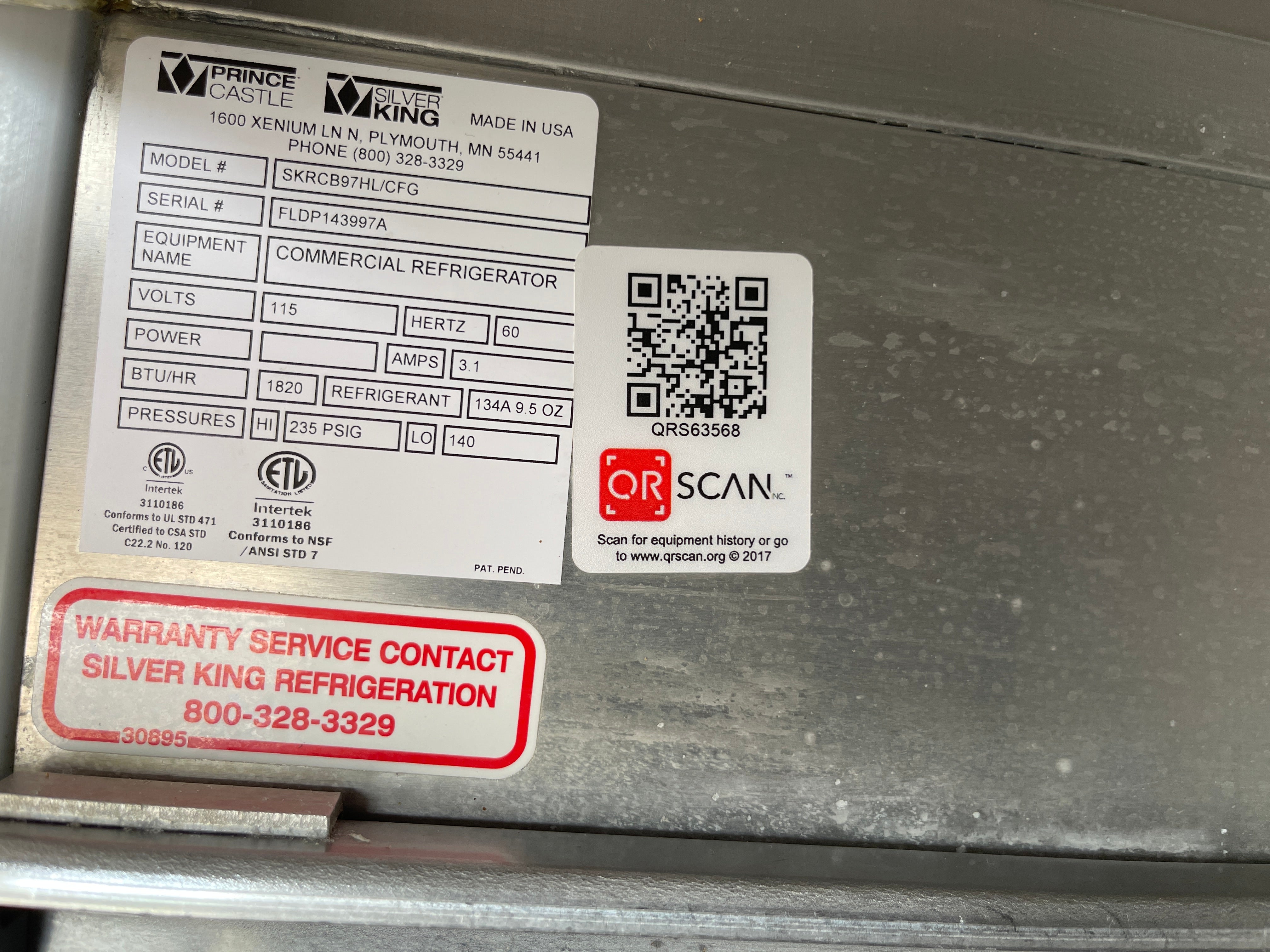 Used 97" Silver King SKRCB97HL/CFG Refrigerated 6 Drawer Chef Base - 115V - FG6