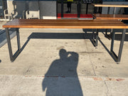 Used 96"X 30" Wood Table with Metal Base - SS356 - SB2