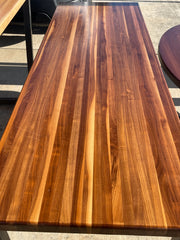 Used 96"X 30" Wood Table with Metal Base - SS357 - SB2