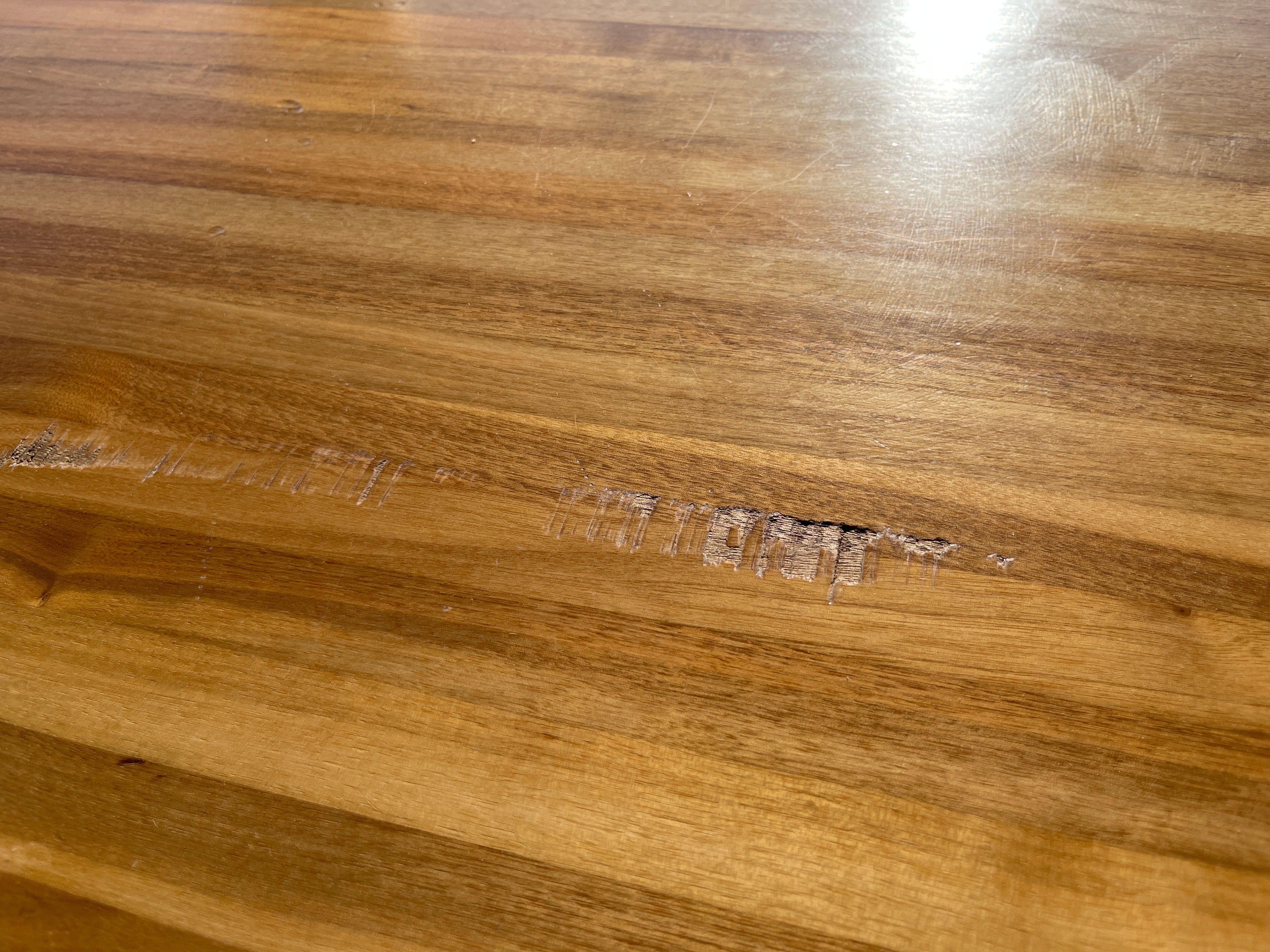 Used 96"X 30" Wood Table with Metal Base - SS358 - SB2