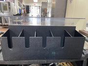 Used 5 Compartment Drink Lid and Straw Organizer - Falcon Restaurant Supply - 1