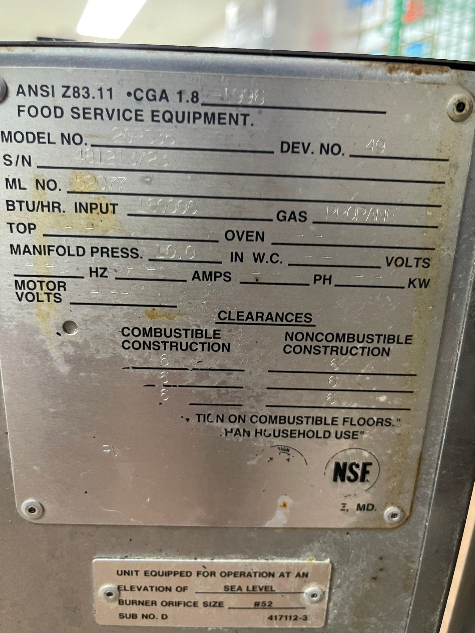 Used Vulcan Stainless Steel Propane Gas Fryer 2GRS35 Dual 35lb - LPG - Falcon Restaurant Supply - 5