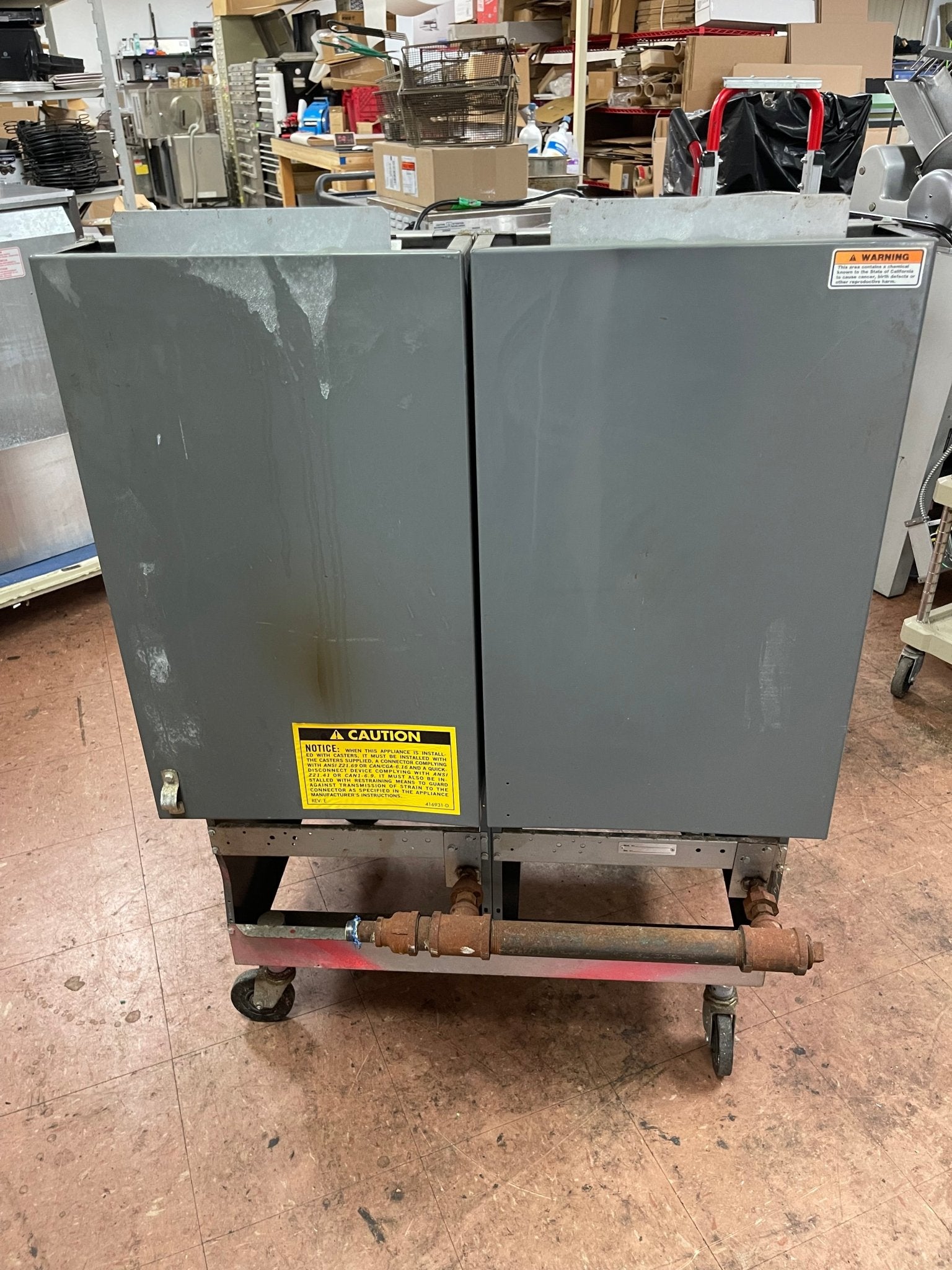 Used Vulcan Stainless Steel Propane Gas Fryer 2GRS35 Dual 35lb - LPG - Falcon Restaurant Supply - 7