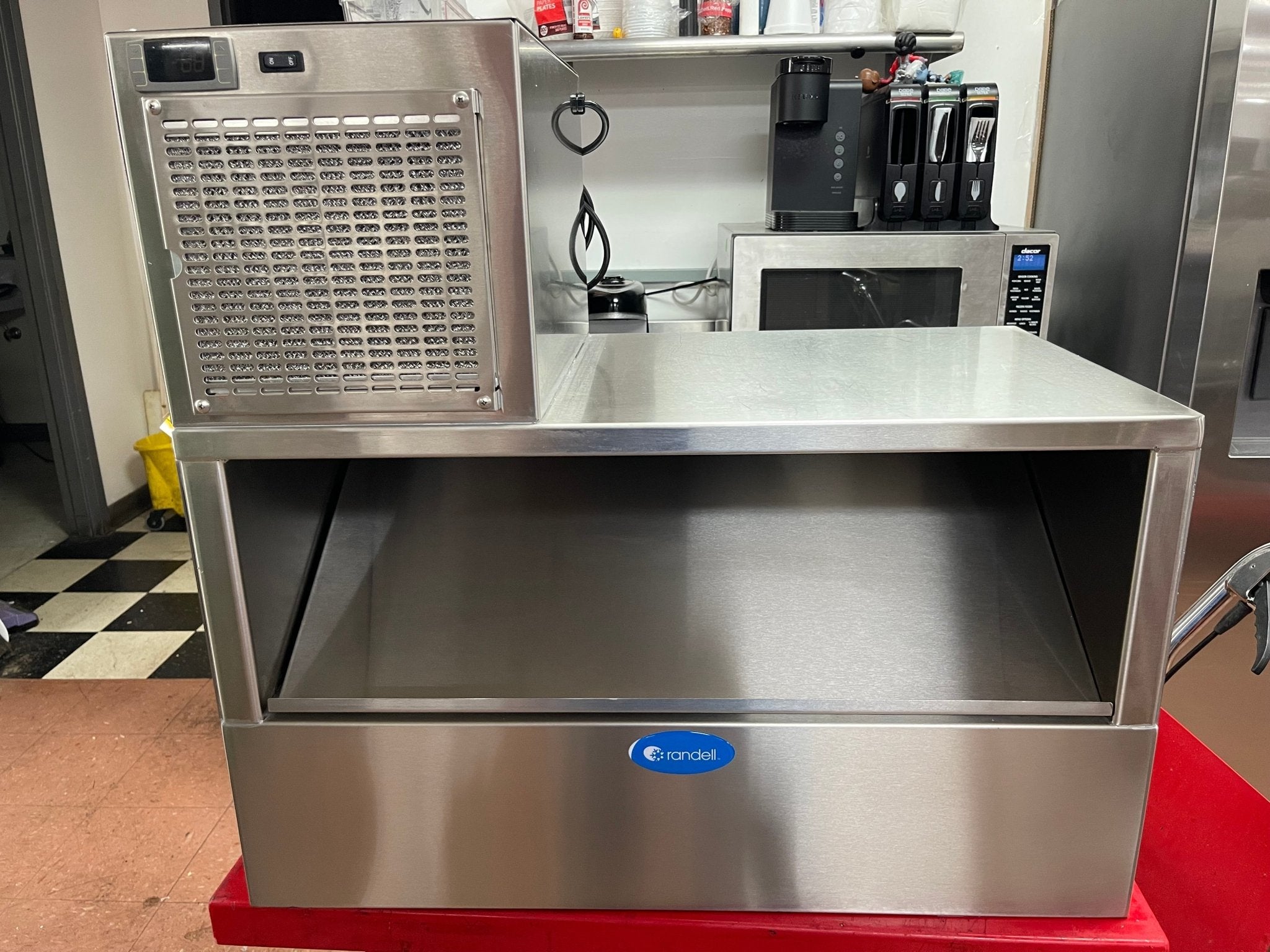 Used Randell CR9039 Refrigerated Countertop 39" Condiment Prep Rail - Falcon Restaurant Supply - 1