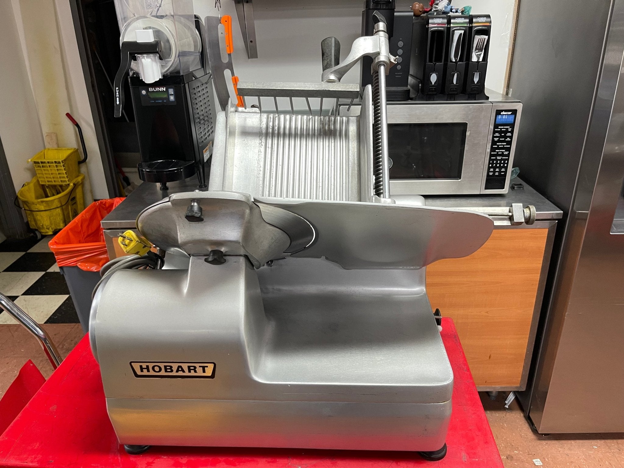Used Hobart Automatic Meat Cheese Deli Slicer Model 1712R 120V - Falcon Restaurant Supply - 1