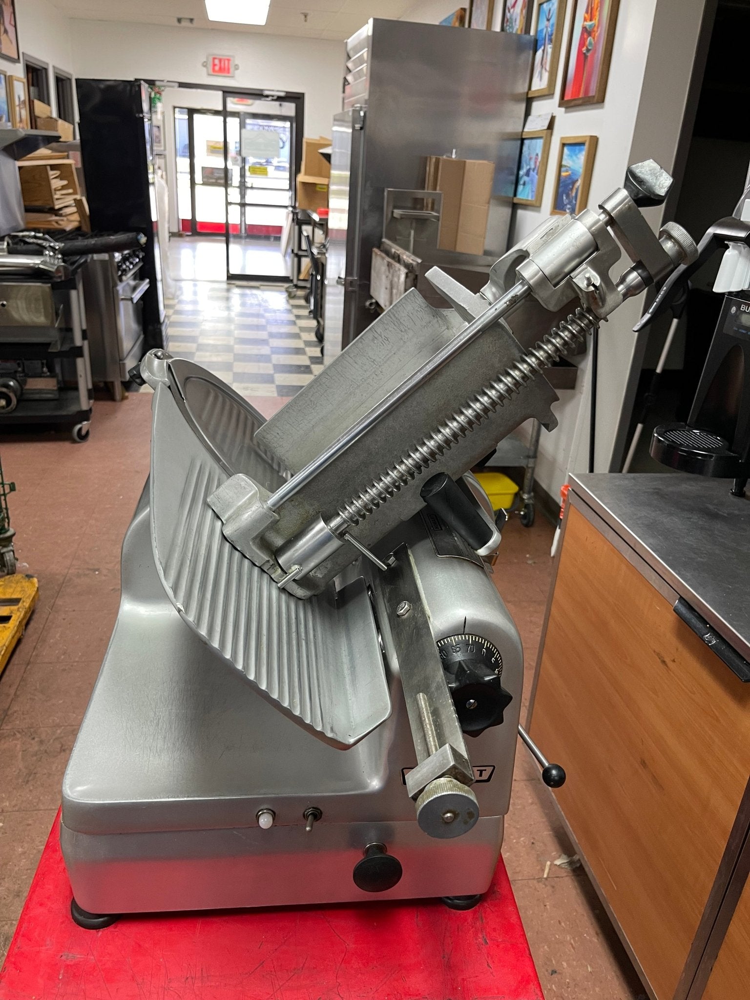Used Hobart Automatic Meat Cheese Deli Slicer Model 1712R 120V - Falcon Restaurant Supply - 3