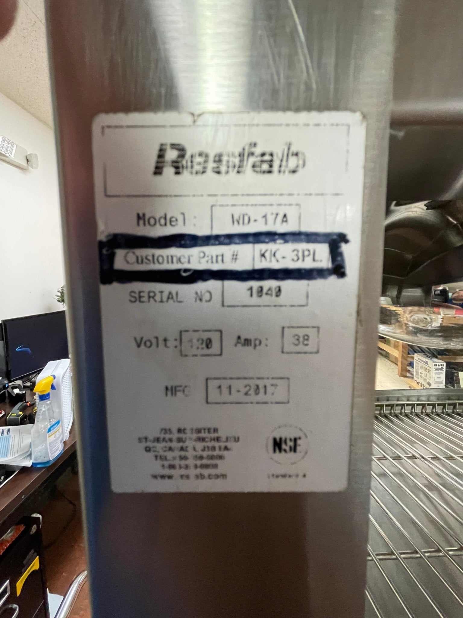 Used 2017 Resfab WD - 17A 2 Shelf 58" Heated Holding Warming Display Merchandiser 120V 38A - Falcon Restaurant Supply - 16