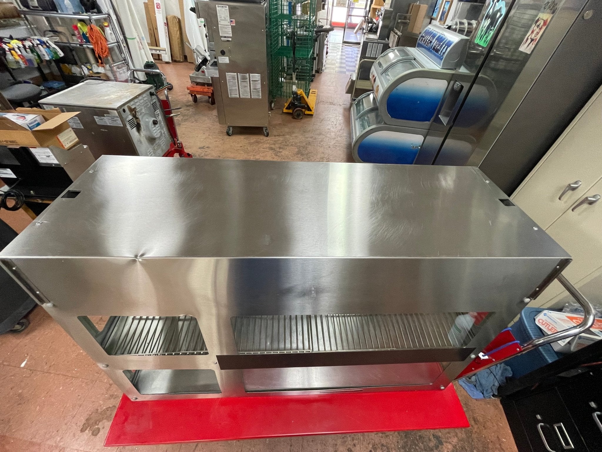 Used 2017 Resfab WD - 17A 2 Shelf 58" Heated Holding Warming Display Merchandiser 120V 38A - Falcon Restaurant Supply - 17