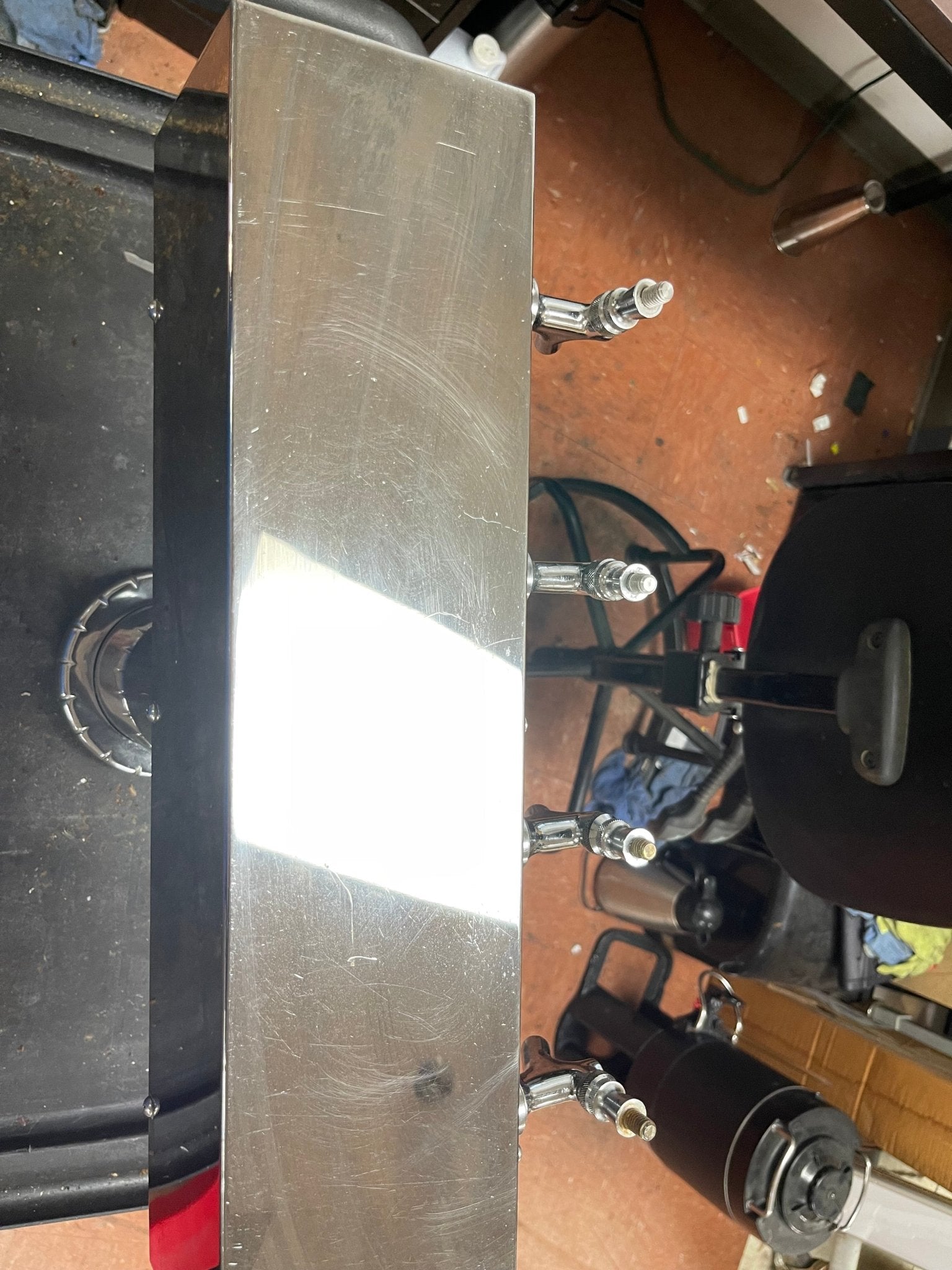 Used "T" Style Pedestal Draft Beer Tower Dispenser 4 Tap - Falcon Restaurant Supply - 7