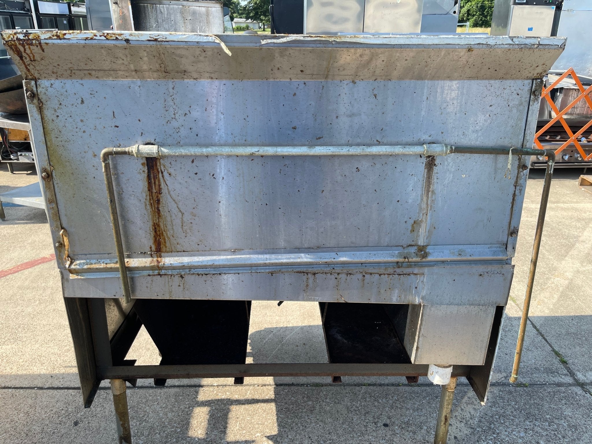 Used 2 Burner Natural Gas Commercial Wok Range With 2 Swing Faucets - Falcon Restaurant Supply - 7