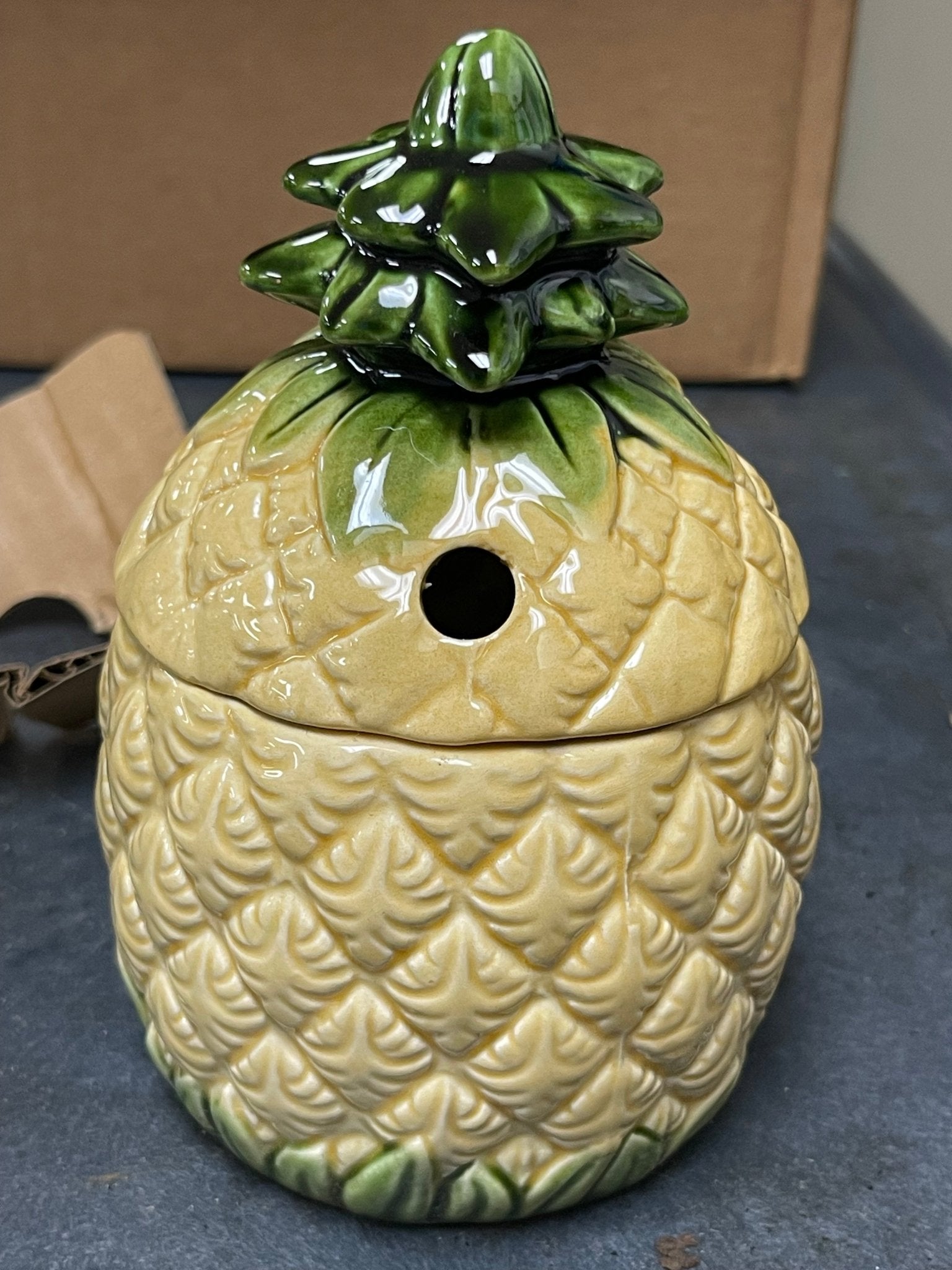 New Orchids of Hawaii R - 15 Pineapple Tiki Drink Mug - Falcon Restaurant Supply - 1