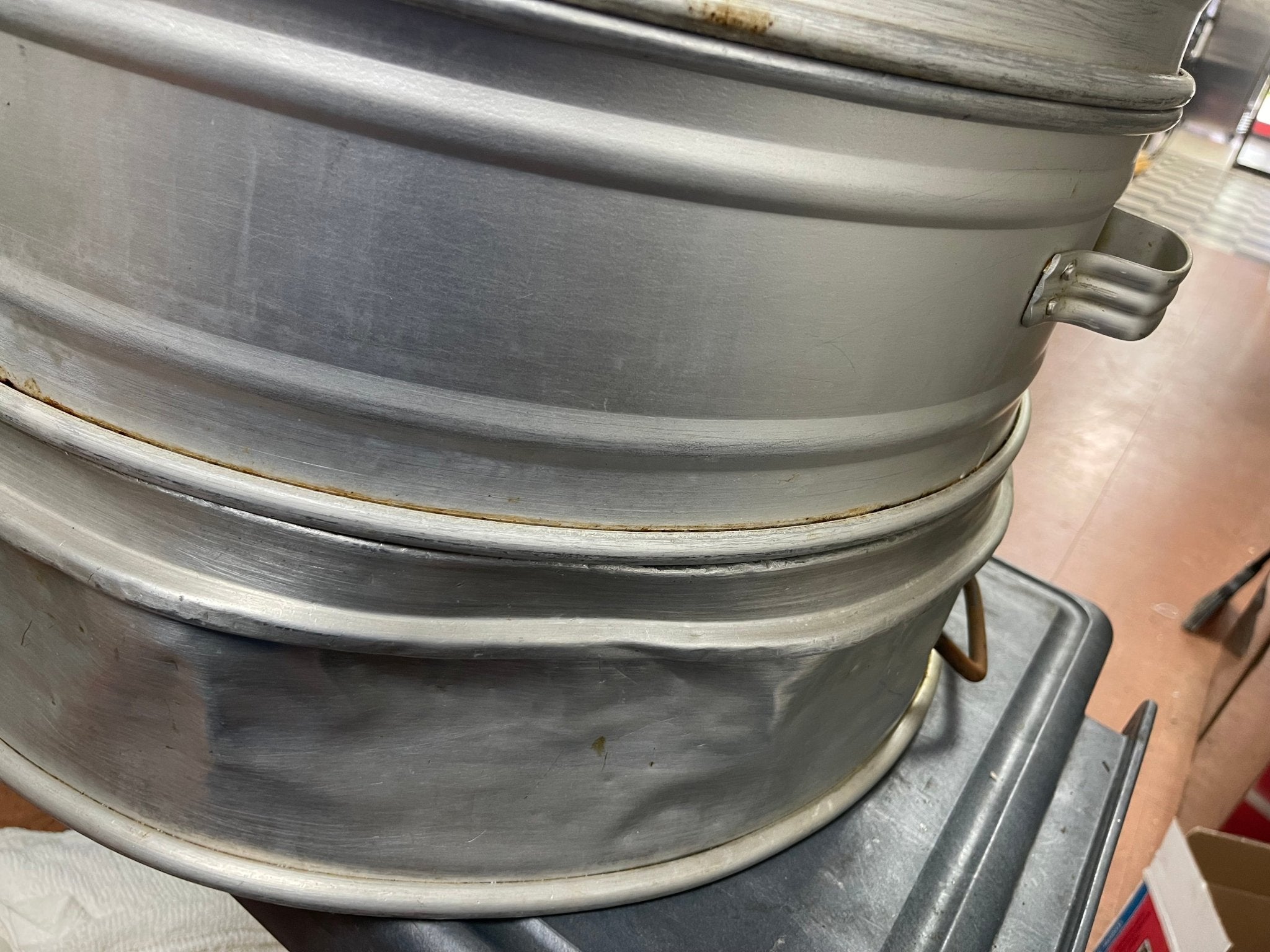 Used Aluminum Round Chinese Steamer 22" Diameter - Falcon Restaurant Supply - 5