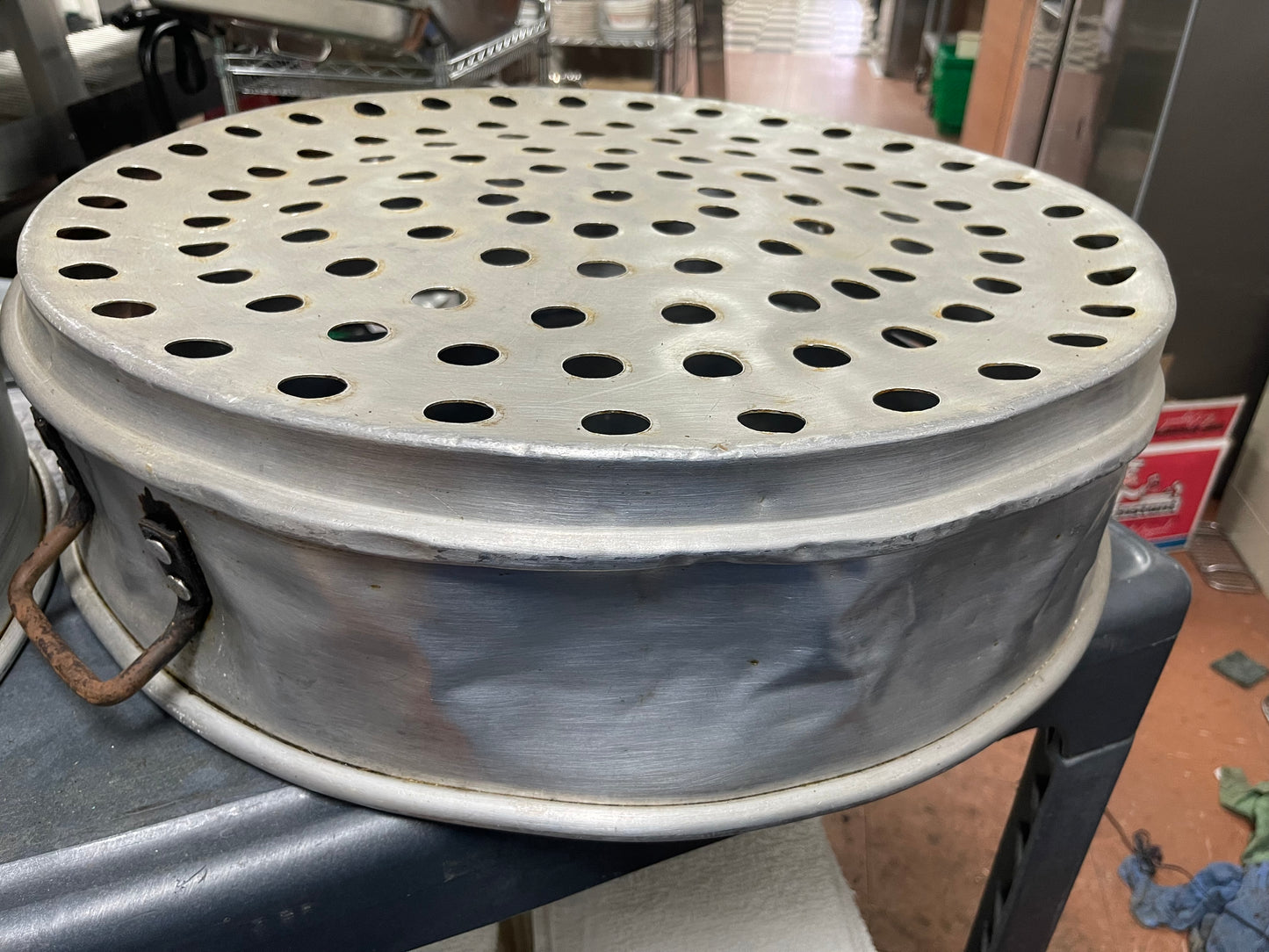 Used Aluminum Round Chinese Steamer 22" Diameter