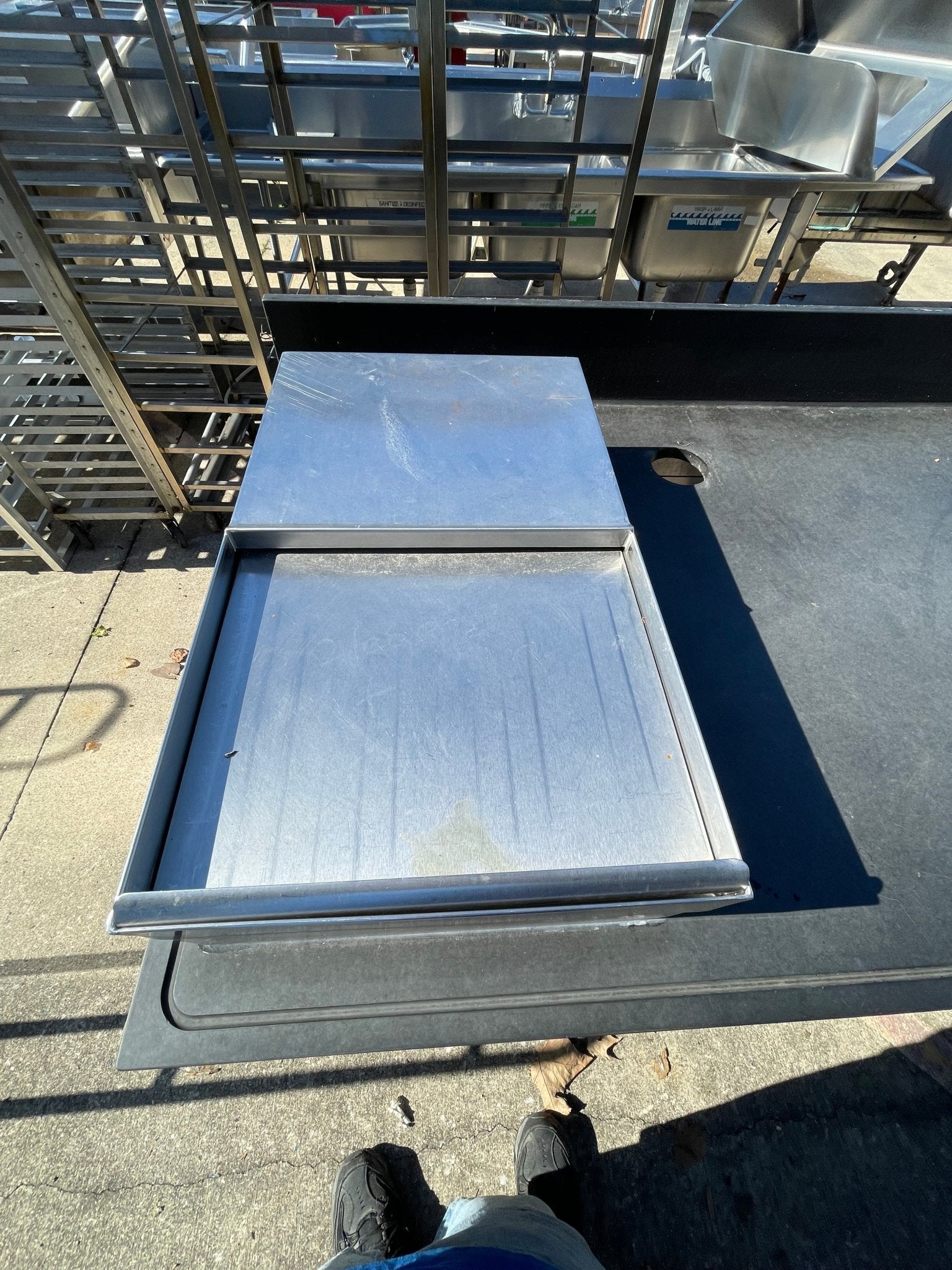 Used 78" BSI Custom Built Composite Table with Sink and Ice Bin - SS6 - Falcon Restaurant Supply - 5