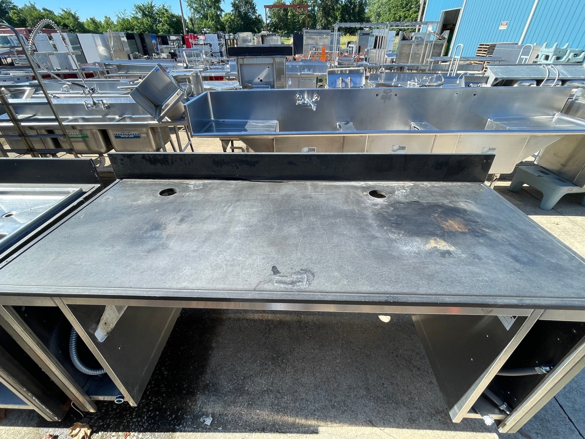 Used 78" BSI Custom Built Composite Table/Counter - Falcon Restaurant Supply - 5