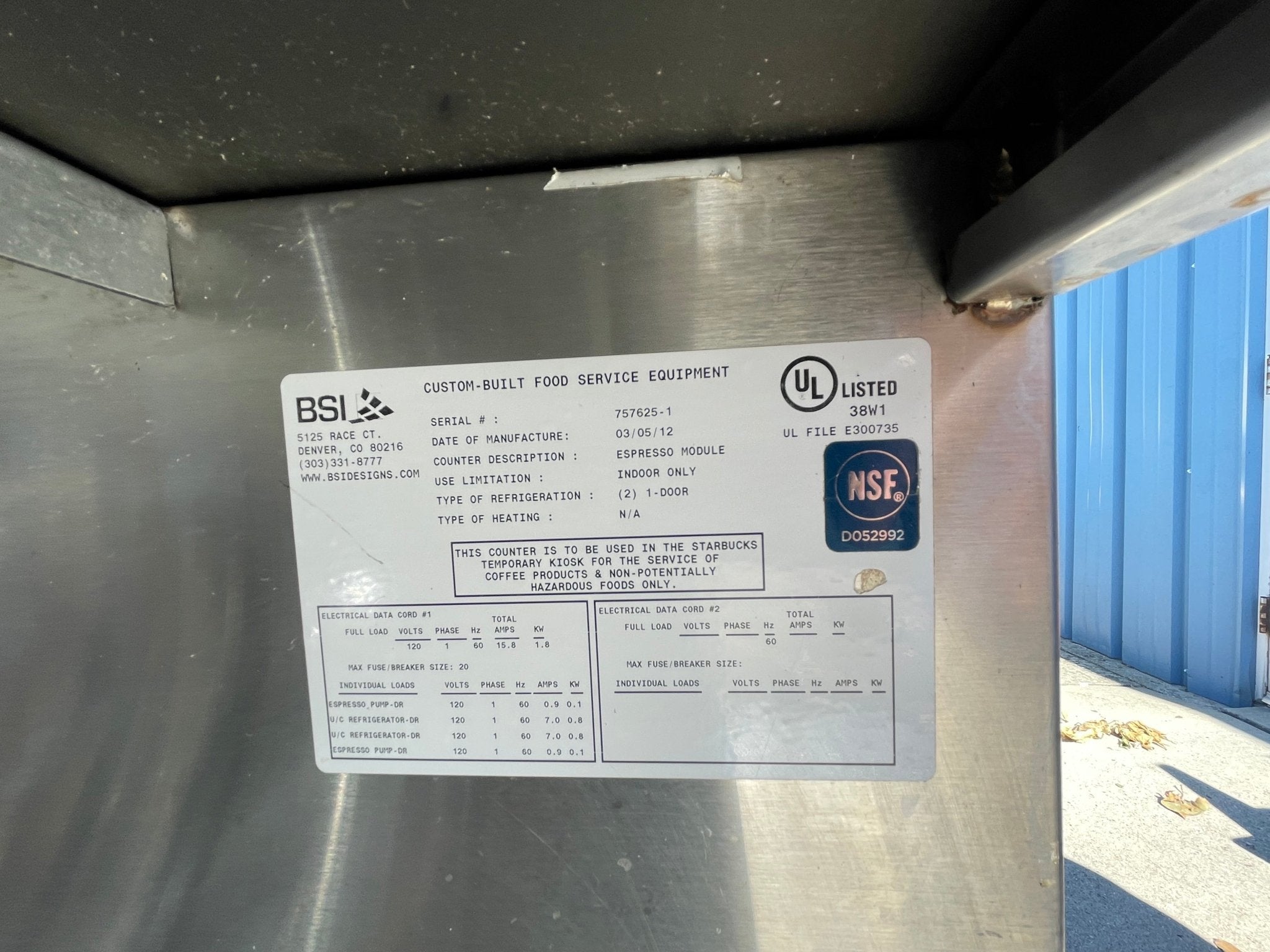 Used 78" BSI Custom Built Composite Table/Counter - Falcon Restaurant Supply - 7