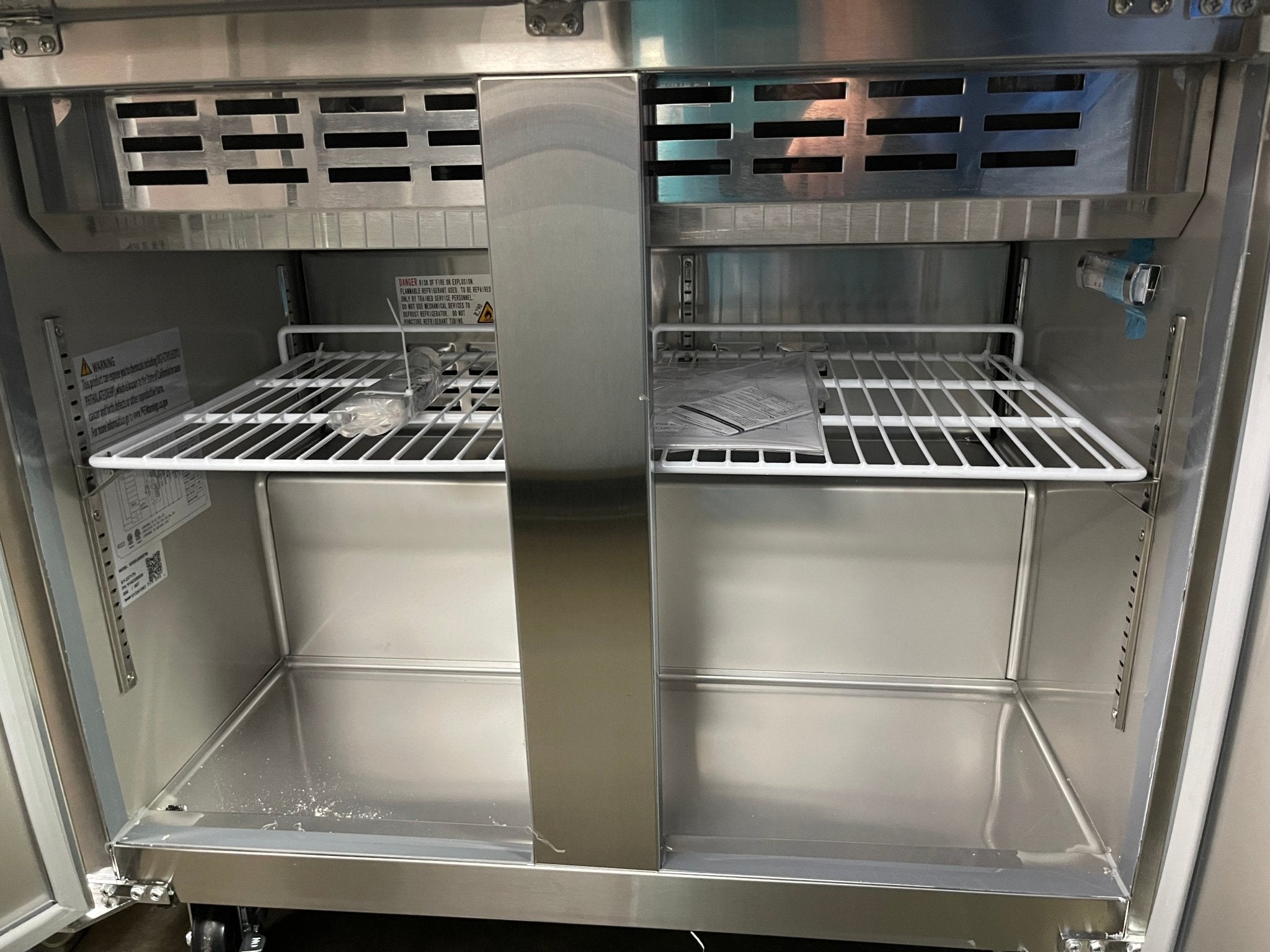 New Norpole NP2R - SWMT36 Mega Top Sandwich / Salad Unit Refrigerated Counter - Falcon Restaurant Supply - 5