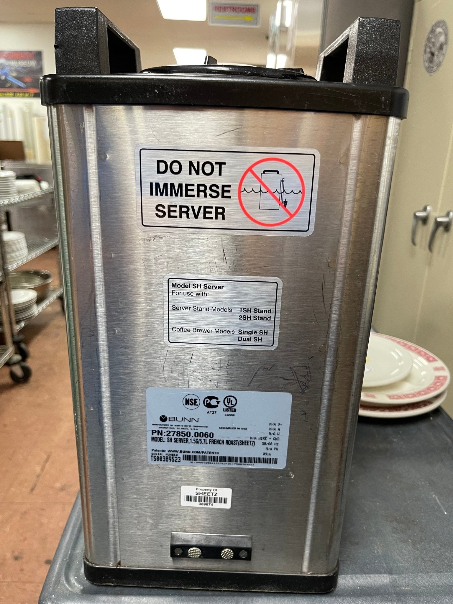 Used BUNN Soft Heat Coffee Server 1.5G/5.7L Stainless Steel 27850.0060 - Falcon Restaurant Supply - 5