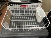 New Rubbermaid 6008 White Twin Sink Small Microban Dish Drainer Drying Rack