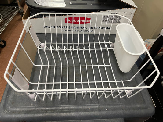 New Rubbermaid 6008 - C1  White Twin Sink Small Microban Dish Drainer