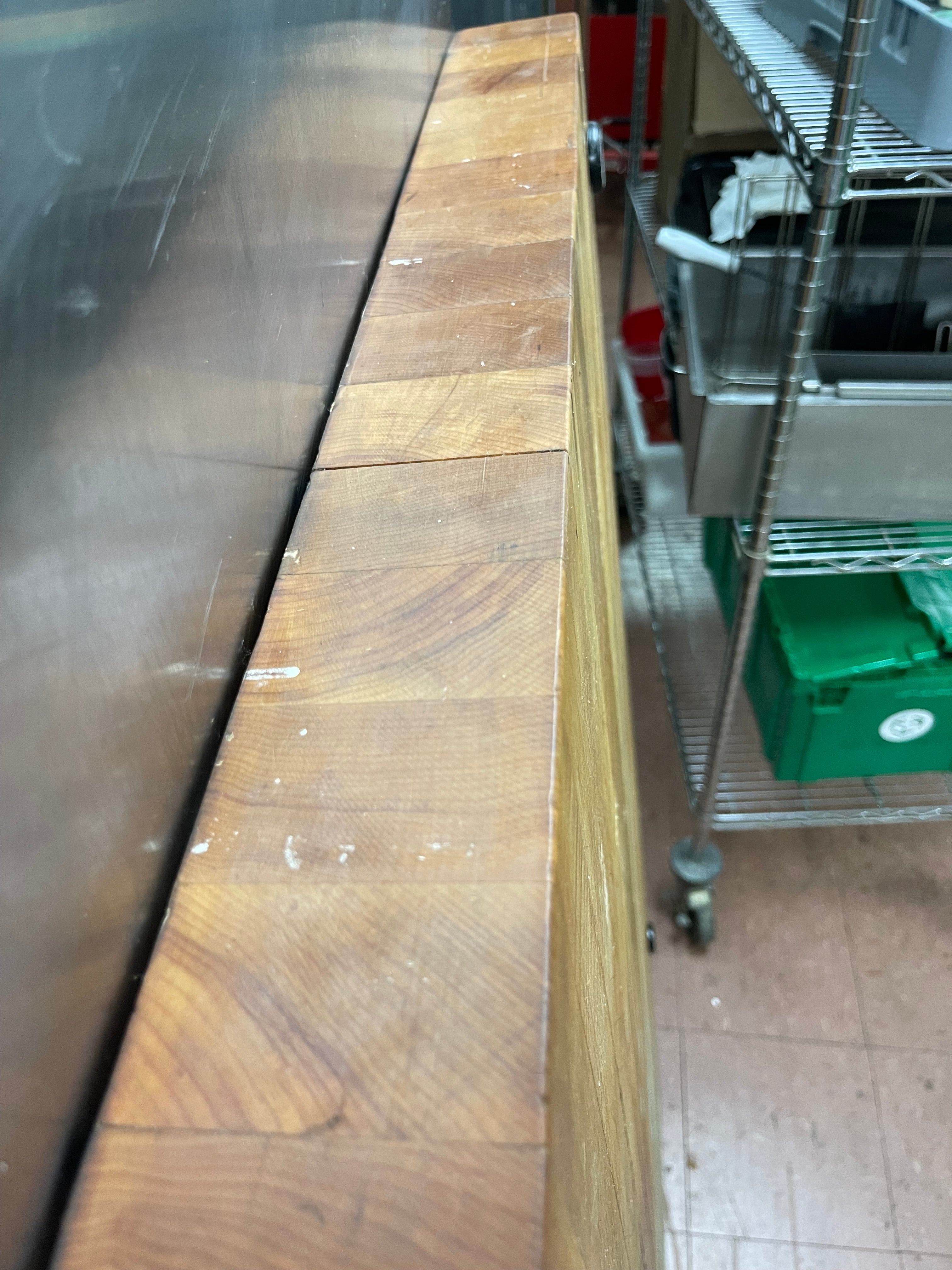 Used John Boos Butcher Block Countertop Tabletop  60"W X 30"D X 3" - JS