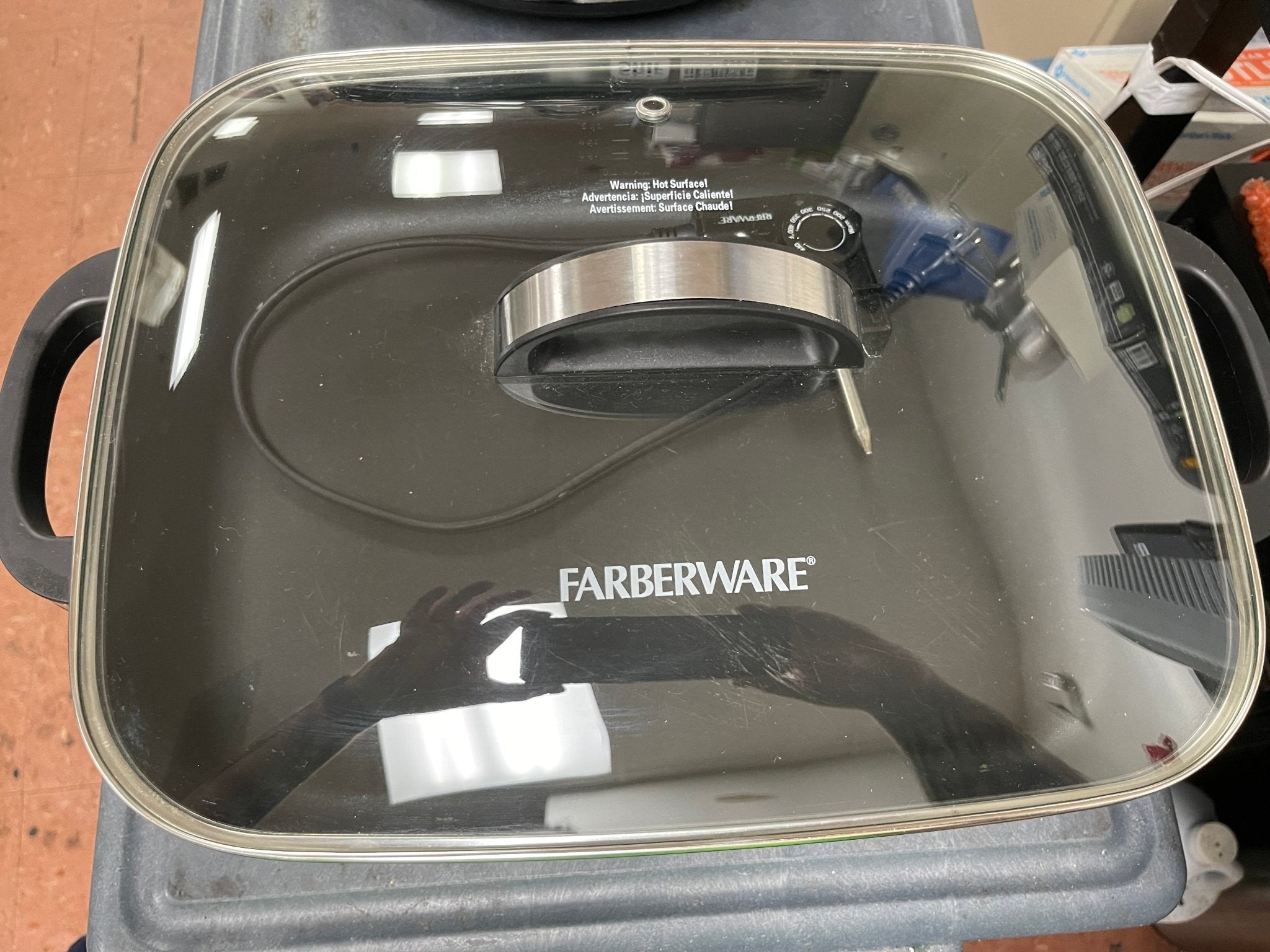 Used Farberware Royalty 7 Quart XL Nonstick Electric Black Skillet - Shir - Falcon Restaurant Supply - 2