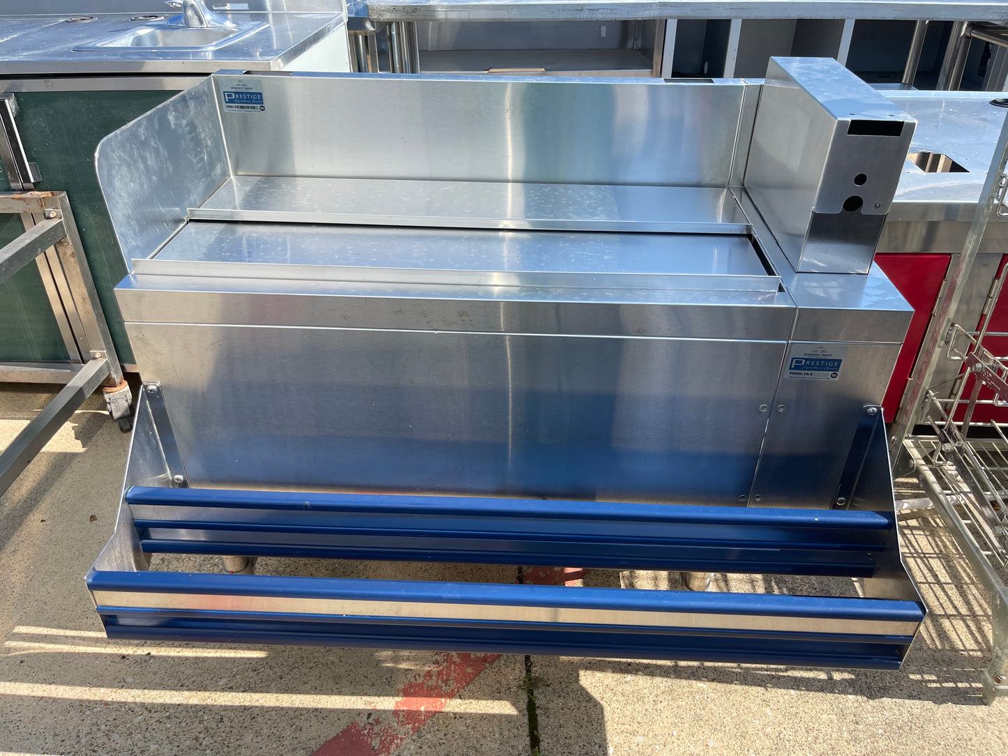 Used Advance Tabco Prestige Series Stainless Steel Underbar Ice Bin with 10-Circuit Cold Plate - SS67