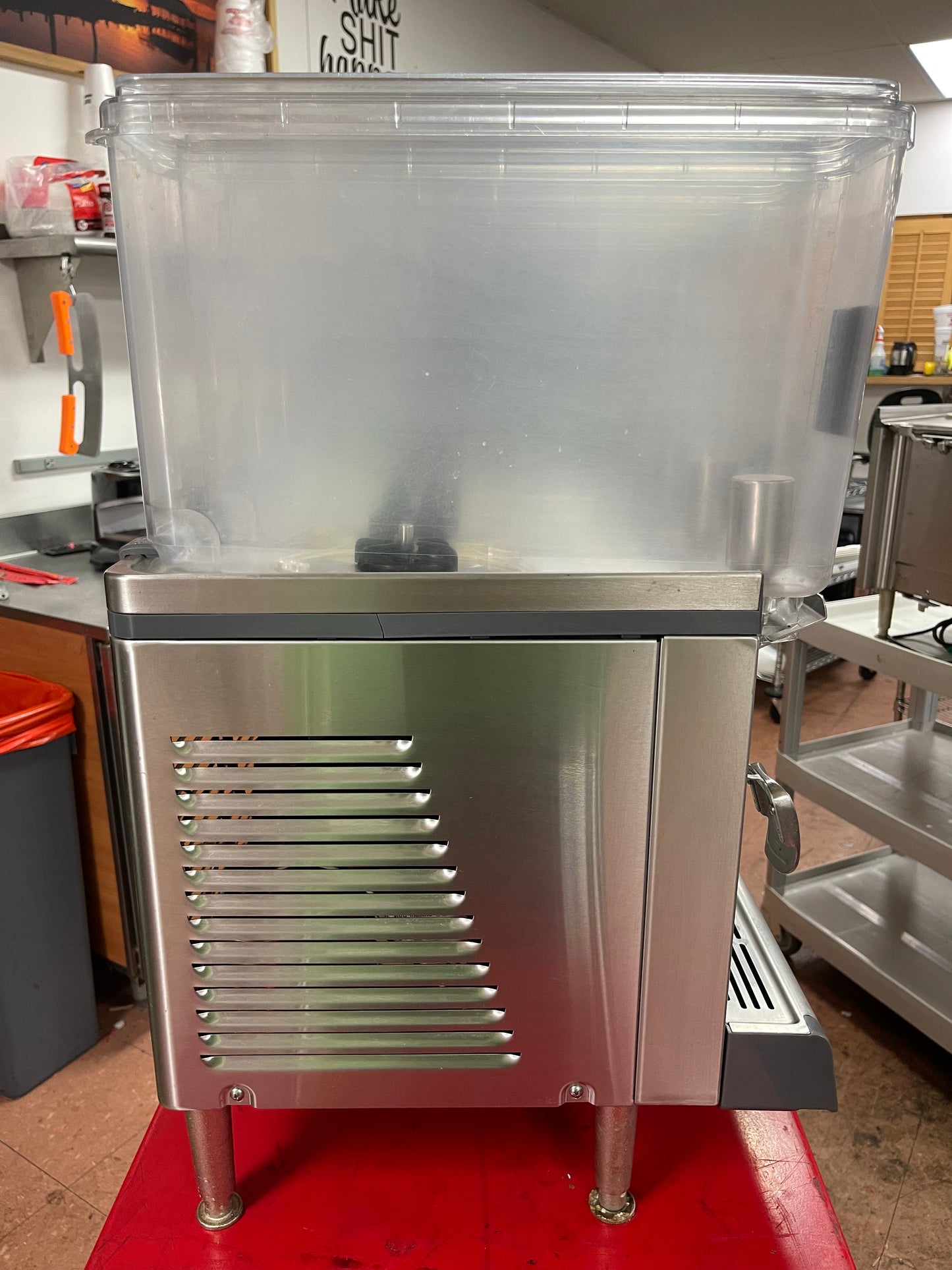 Used Crathco CS-4E Classic Bubbler Series Quad 2.4 Gallon Stainless Steel Refrigerated Drink Dispenser