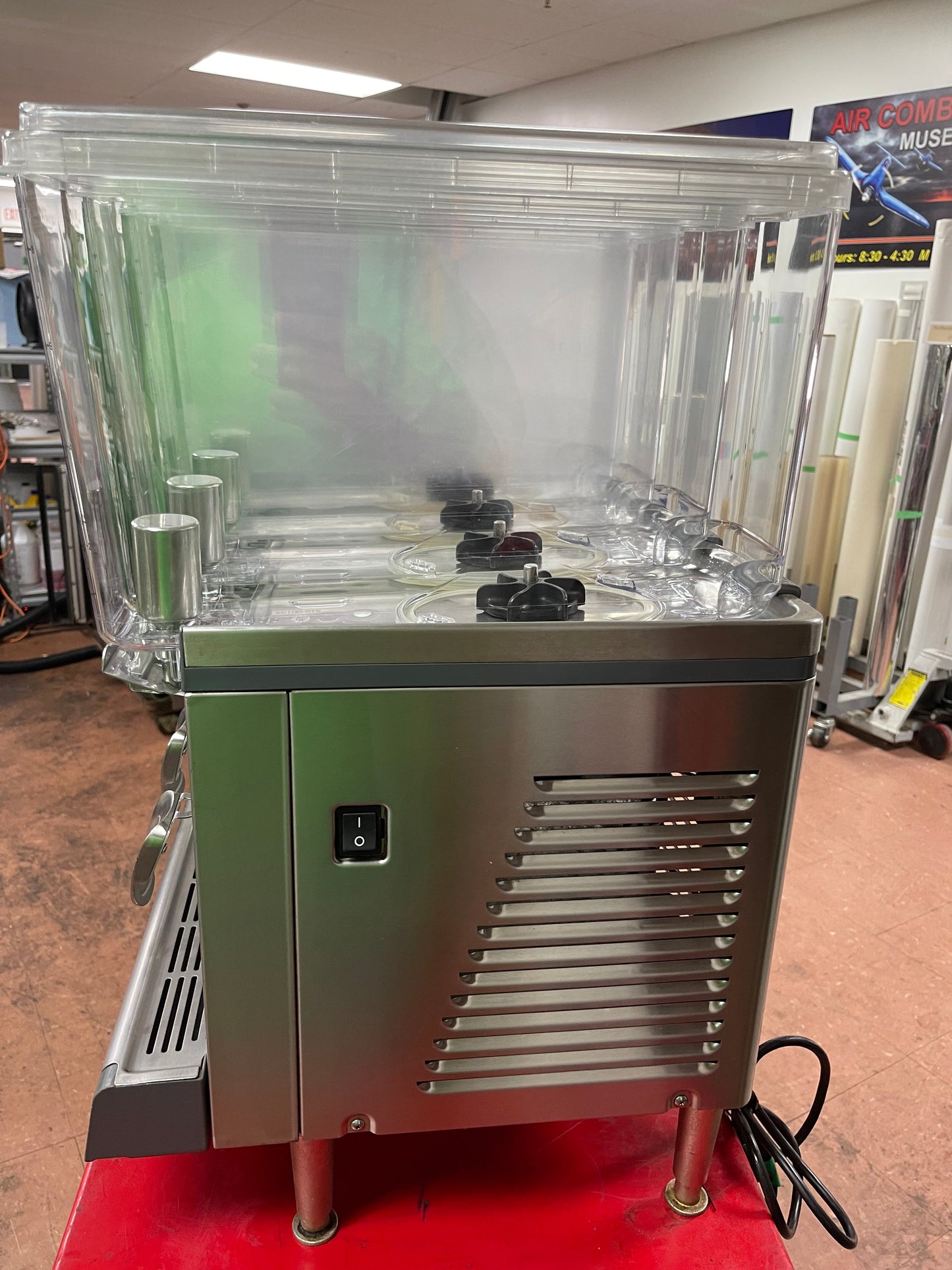 Used Crathco CS-4E Classic Bubbler Series Quad 2.4 Gallon Stainless Steel Refrigerated Drink Dispenser