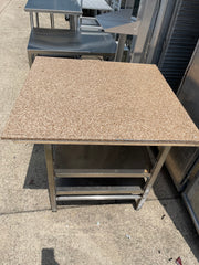 Used 41.5"x40" Stainless Steel Baking/Candy Table with 3/4" Marble Top - SS54