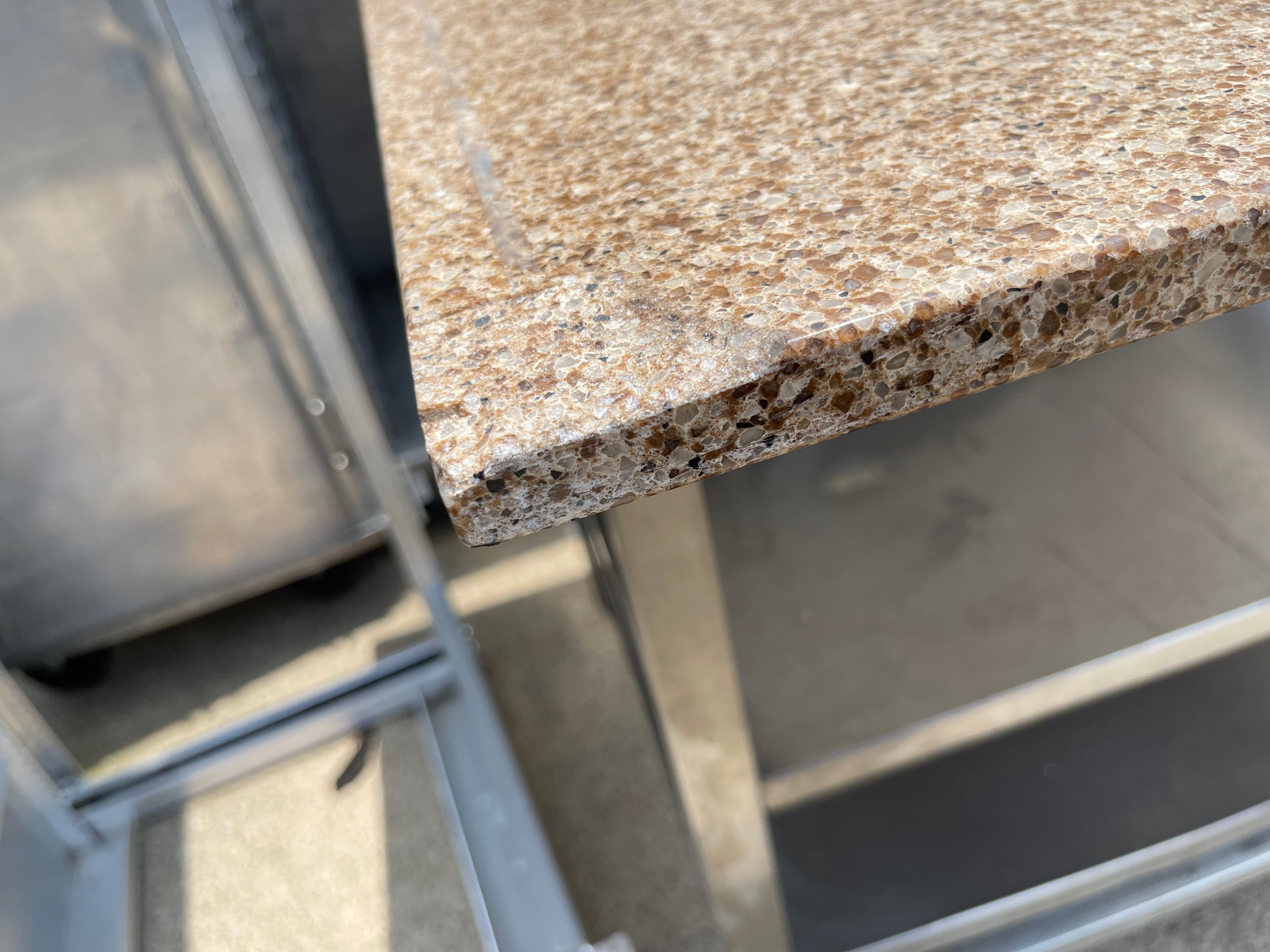 Used 41.5"x40" Stainless Steel Baking/Candy Table with 3/4" Marble Top - SS54