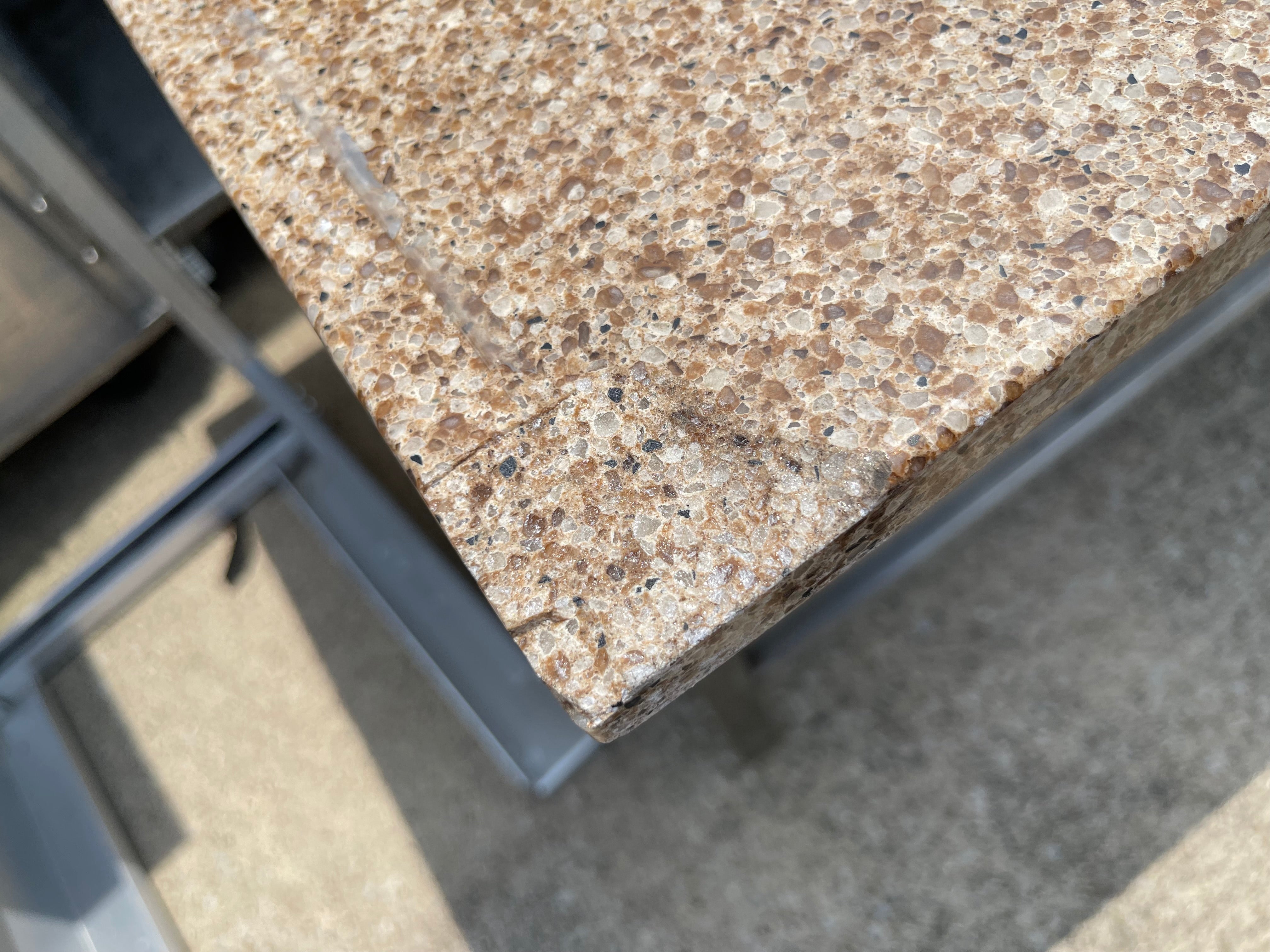 Used 41.5"x40" Stainless Steel Baking/Candy Table with 3/4" Marble Top - SS54