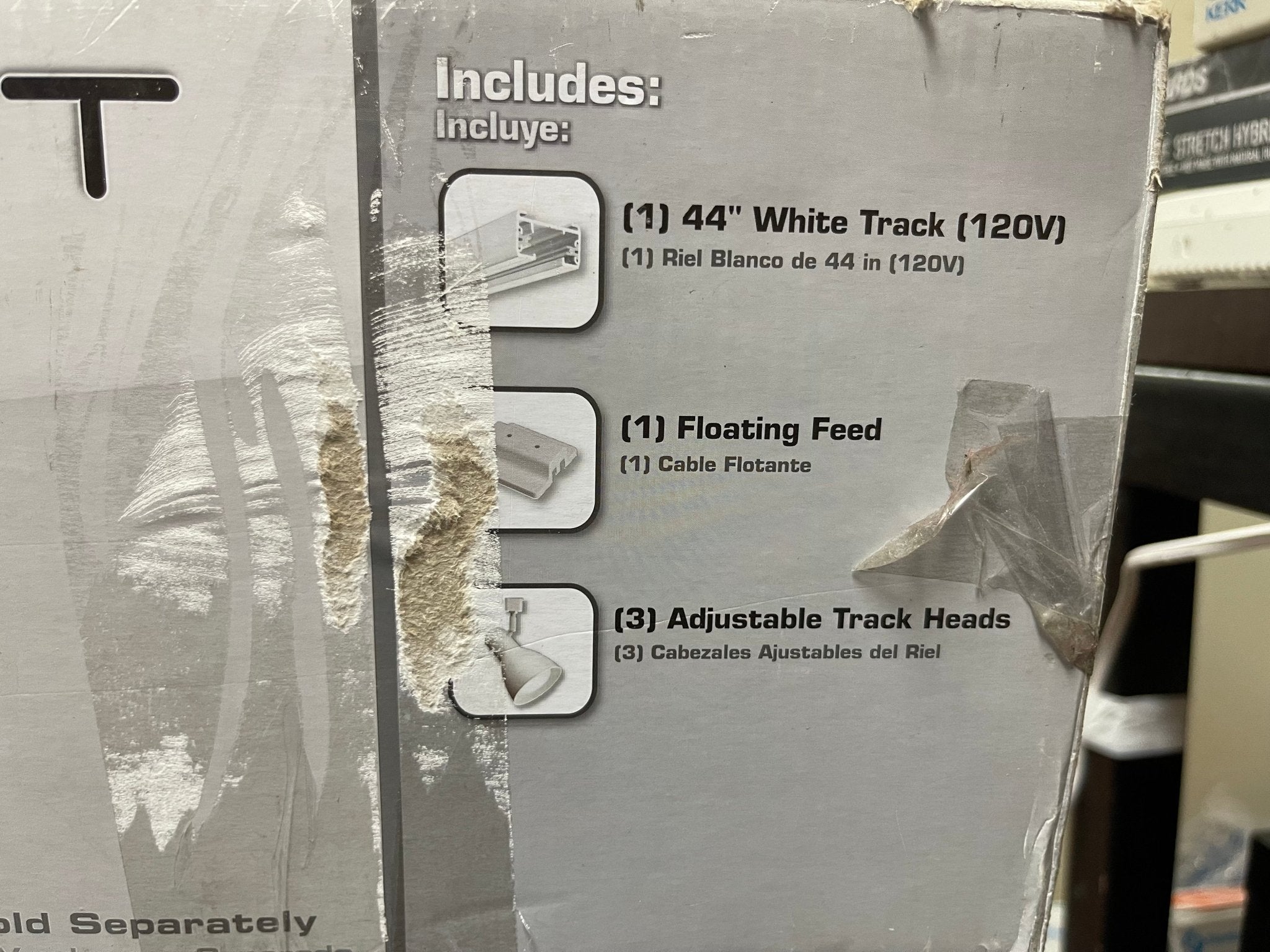 New Lithonia Lighting Series Track Kit 44" 3 - Light Matte White LED Linear Track Lighting Kit - Falcon Restaurant Supply - 3