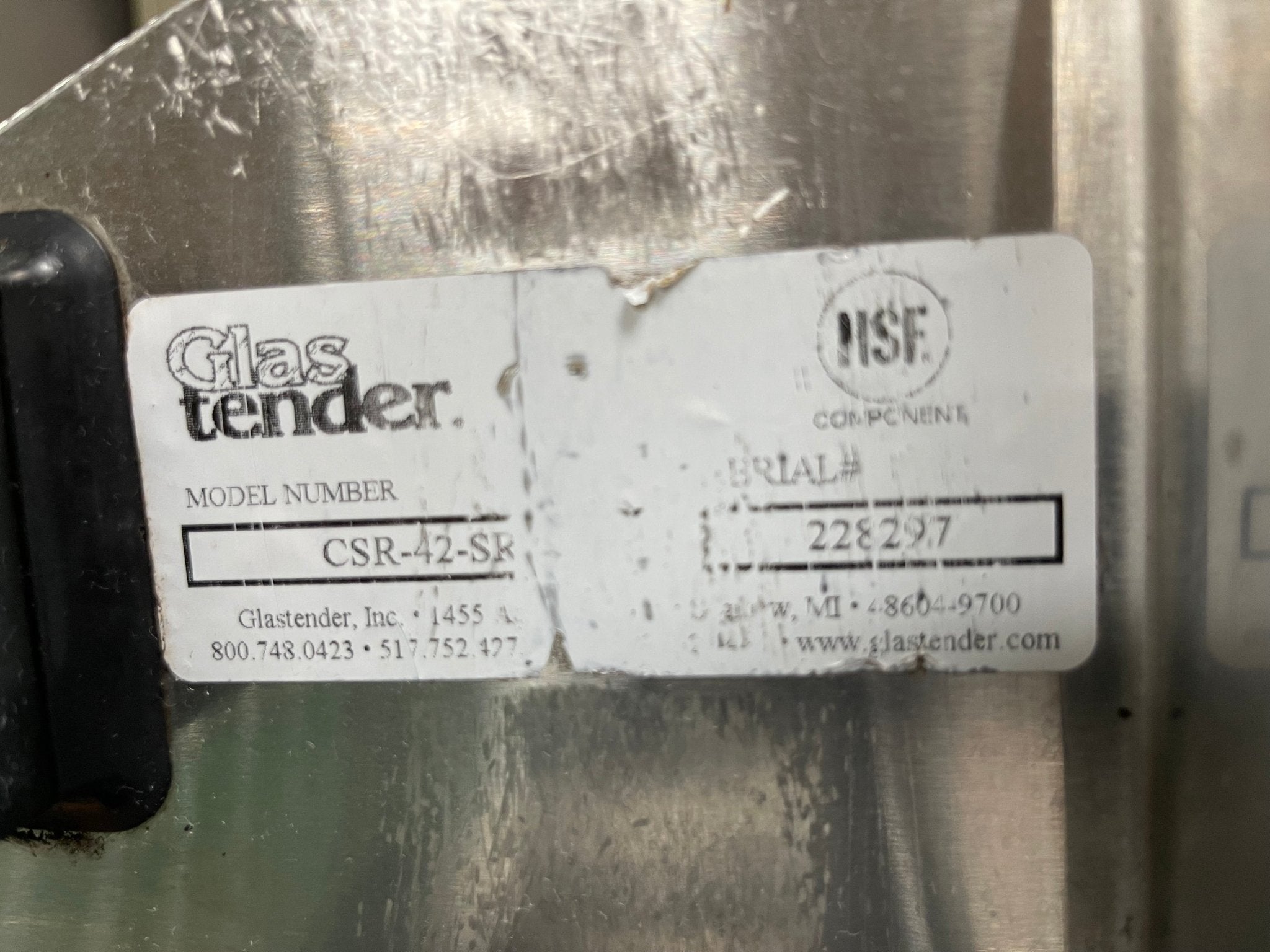 Used 42" Glastender CSR - 42 - SR Single Stainless Bar Cooler Speedrail Clip - on - Falcon Restaurant Supply - 7