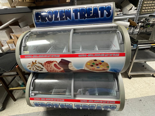 Used Excellence DS-48 Double Stack Ice Cream Freezer Merchandising Display 120V - JS