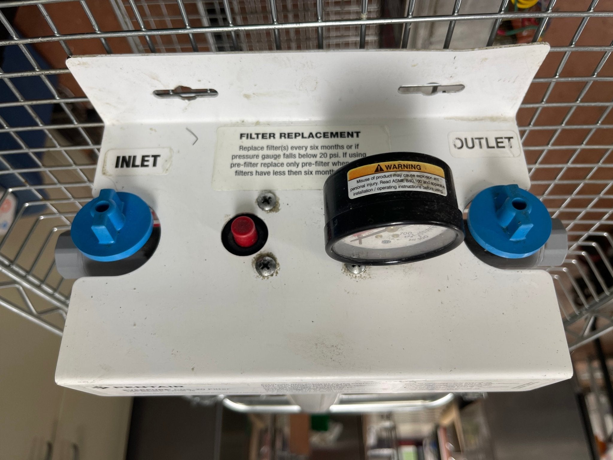 Used Everpure EV910020 CGS - 20 Single Commercial Water Filter Housing with Gauge - Falcon Restaurant Supply - 5