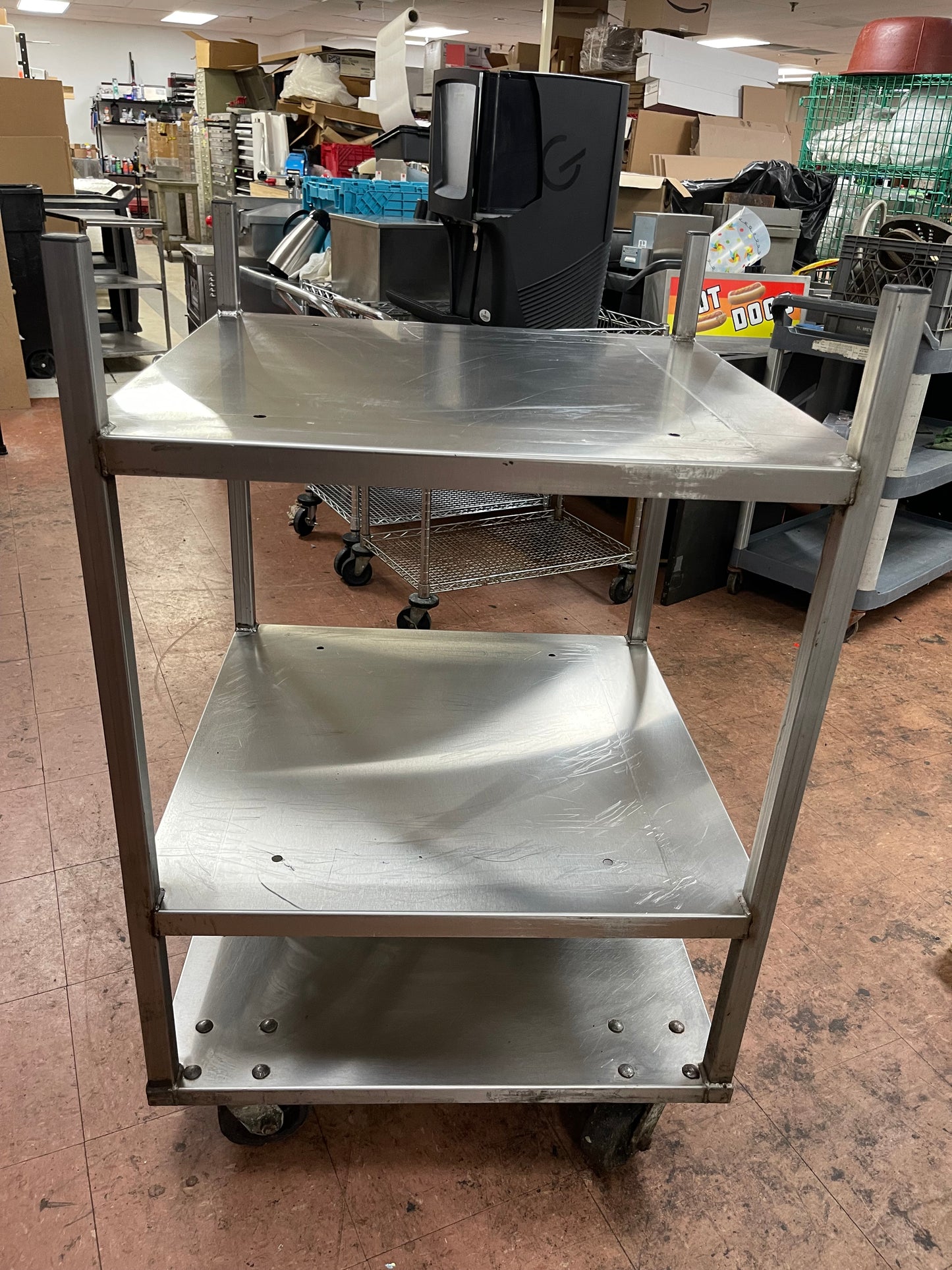 Stainless Commercial Double Oven Equipment Stand with Caster Wheels